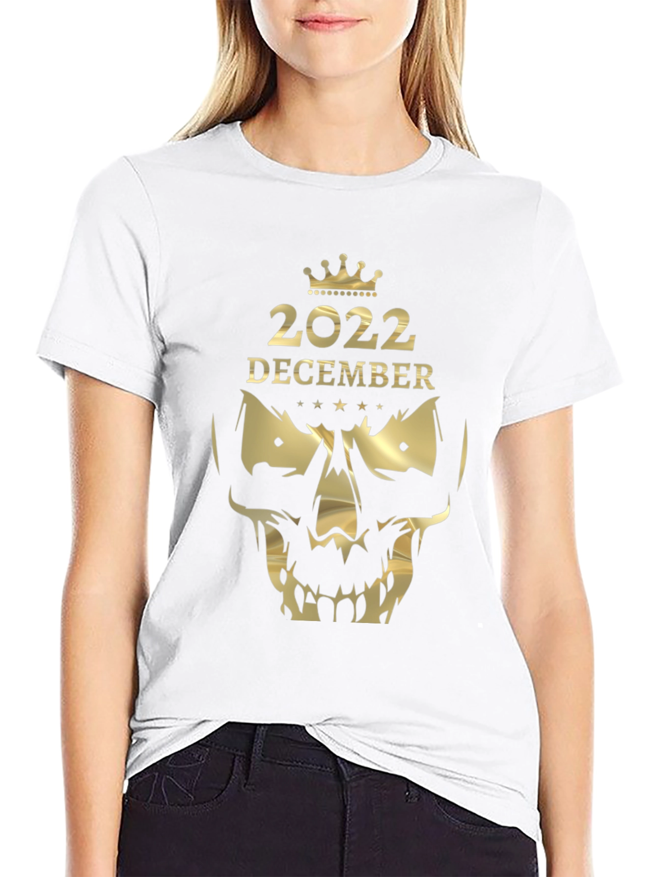 December 2022 Skull Graphic T-Shirt