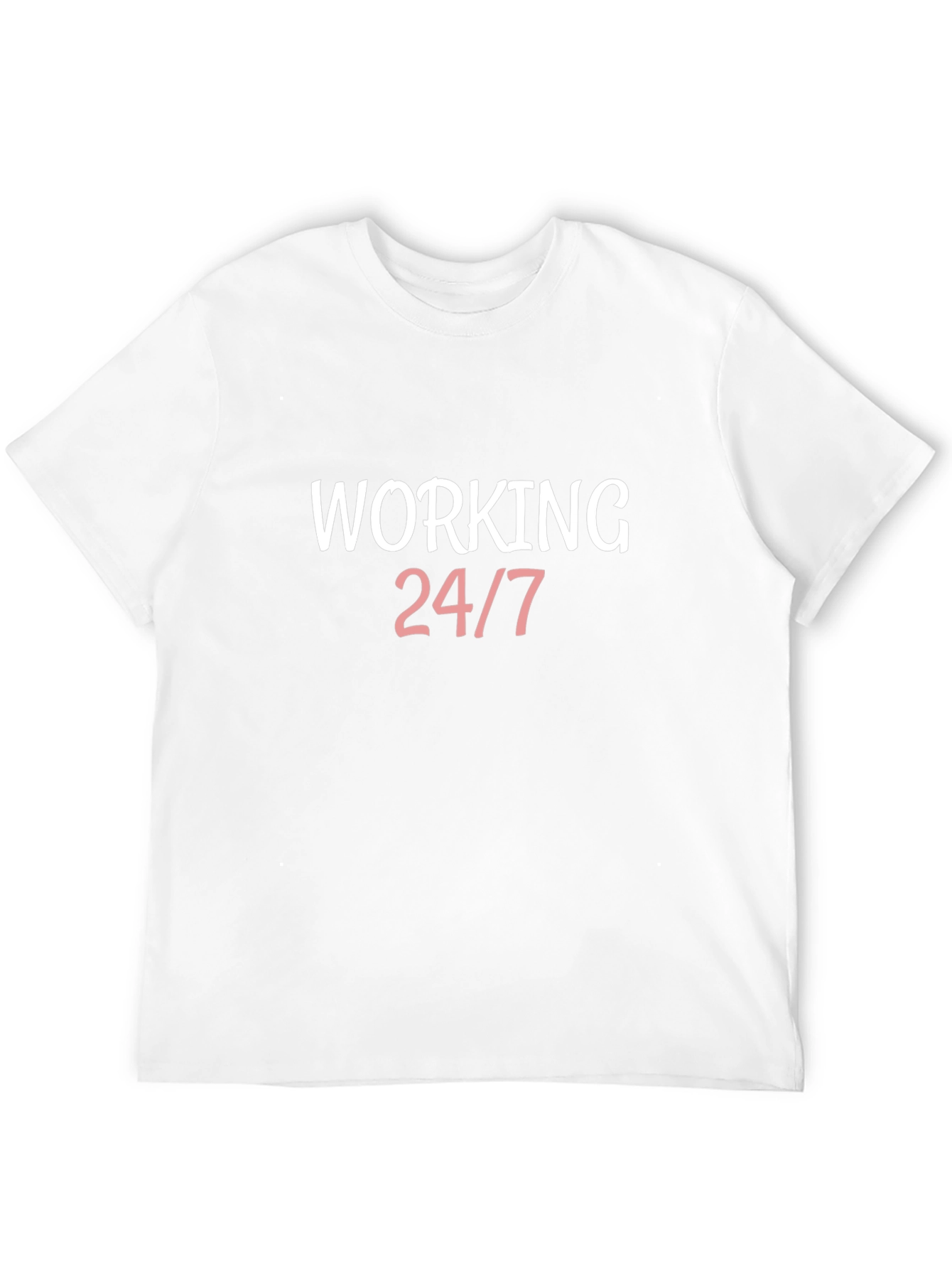 Working 24/7 Graphic Print Black T-Shirt