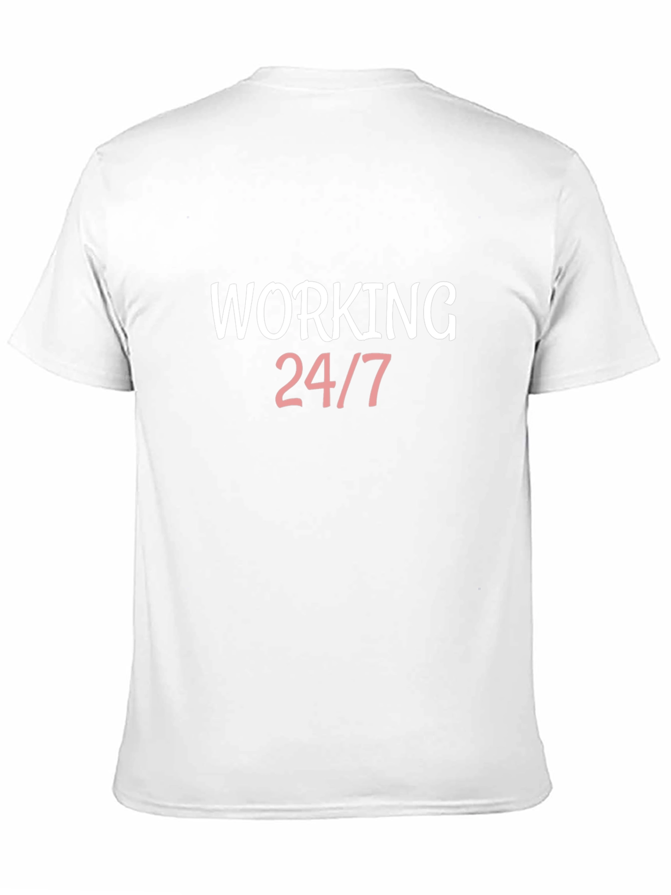 Working 24/7 Graphic Print Black T-Shirt
