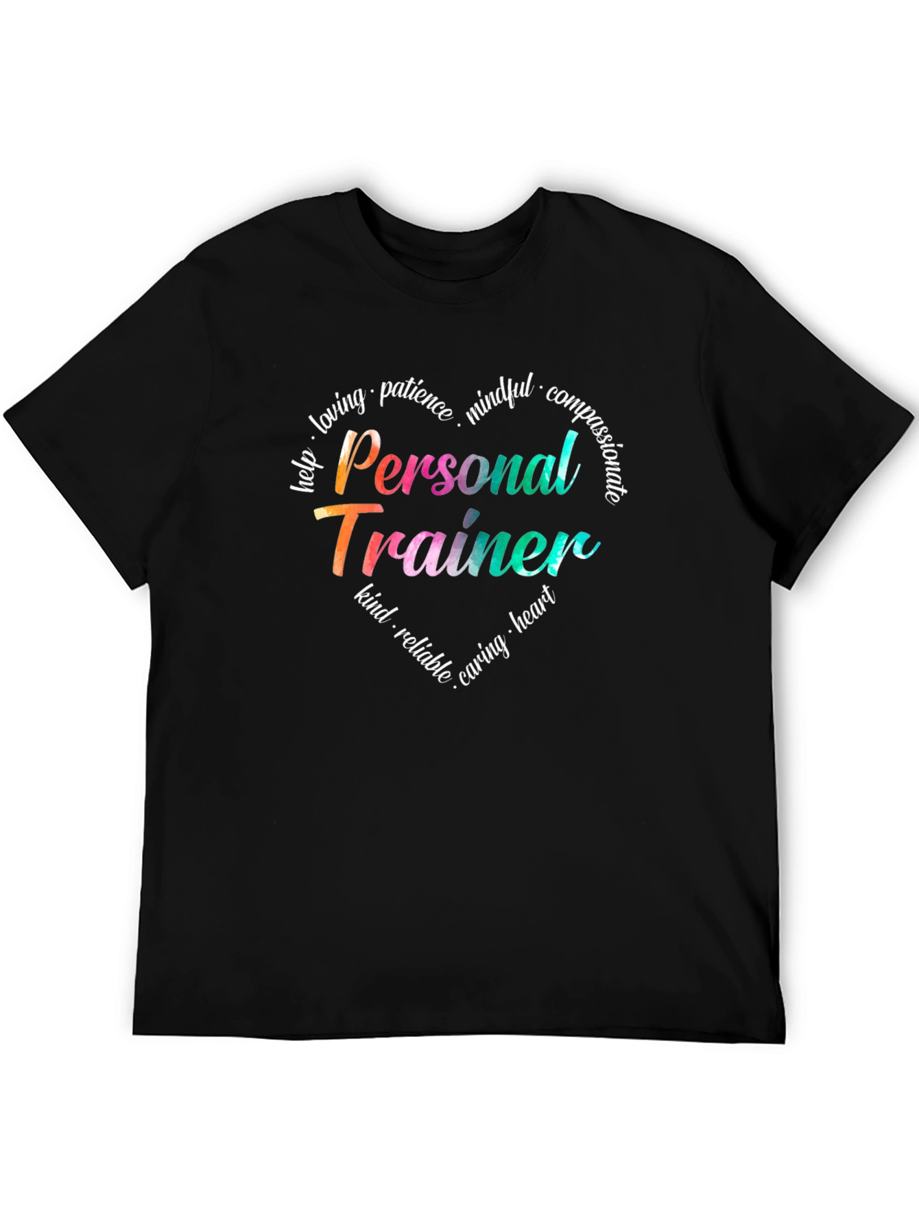 Personal Trainer Heart Graphic T-Shirt - Motivational Fitness Tee