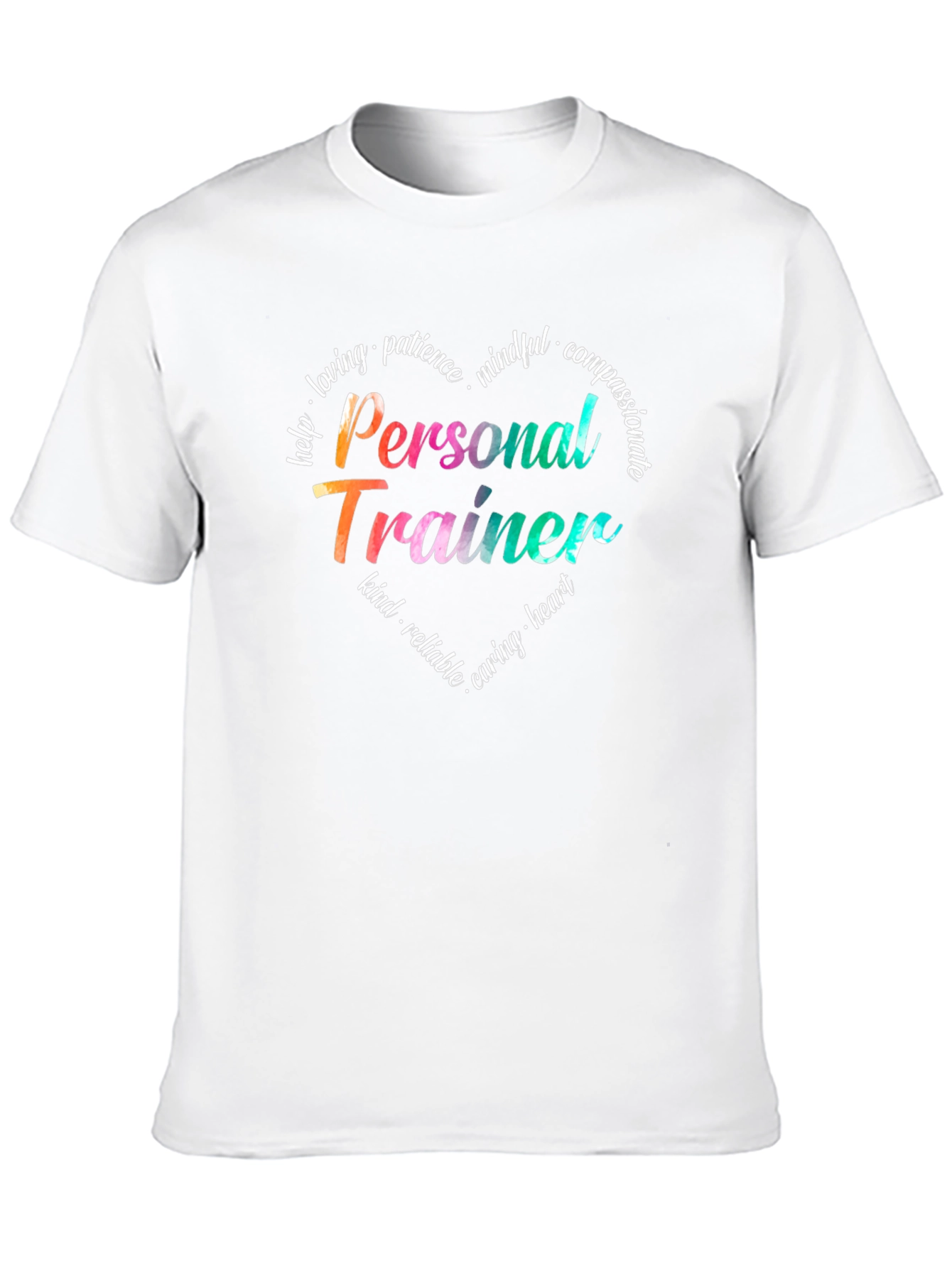 Personal Trainer Heart Graphic T-Shirt - Motivational Fitness Tee