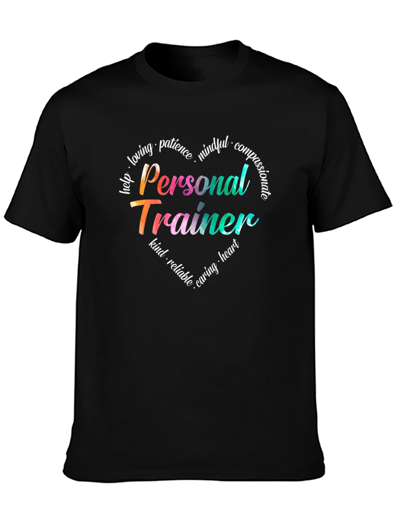 Personal Trainer Heart Graphic T-Shirt - Motivational Fitness Tee