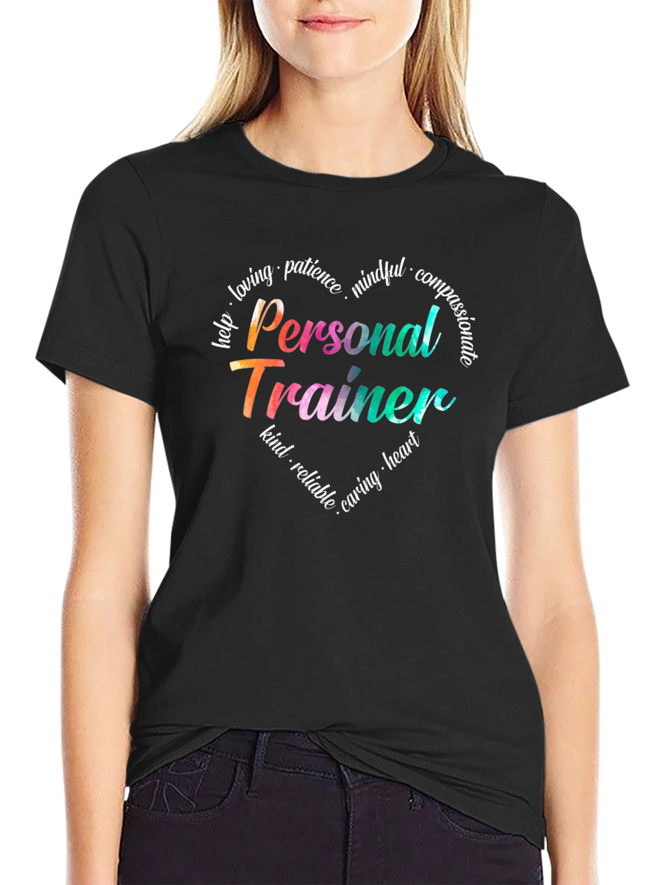 Personal Trainer Heart Graphic T-Shirt - Motivational Fitness Tee
