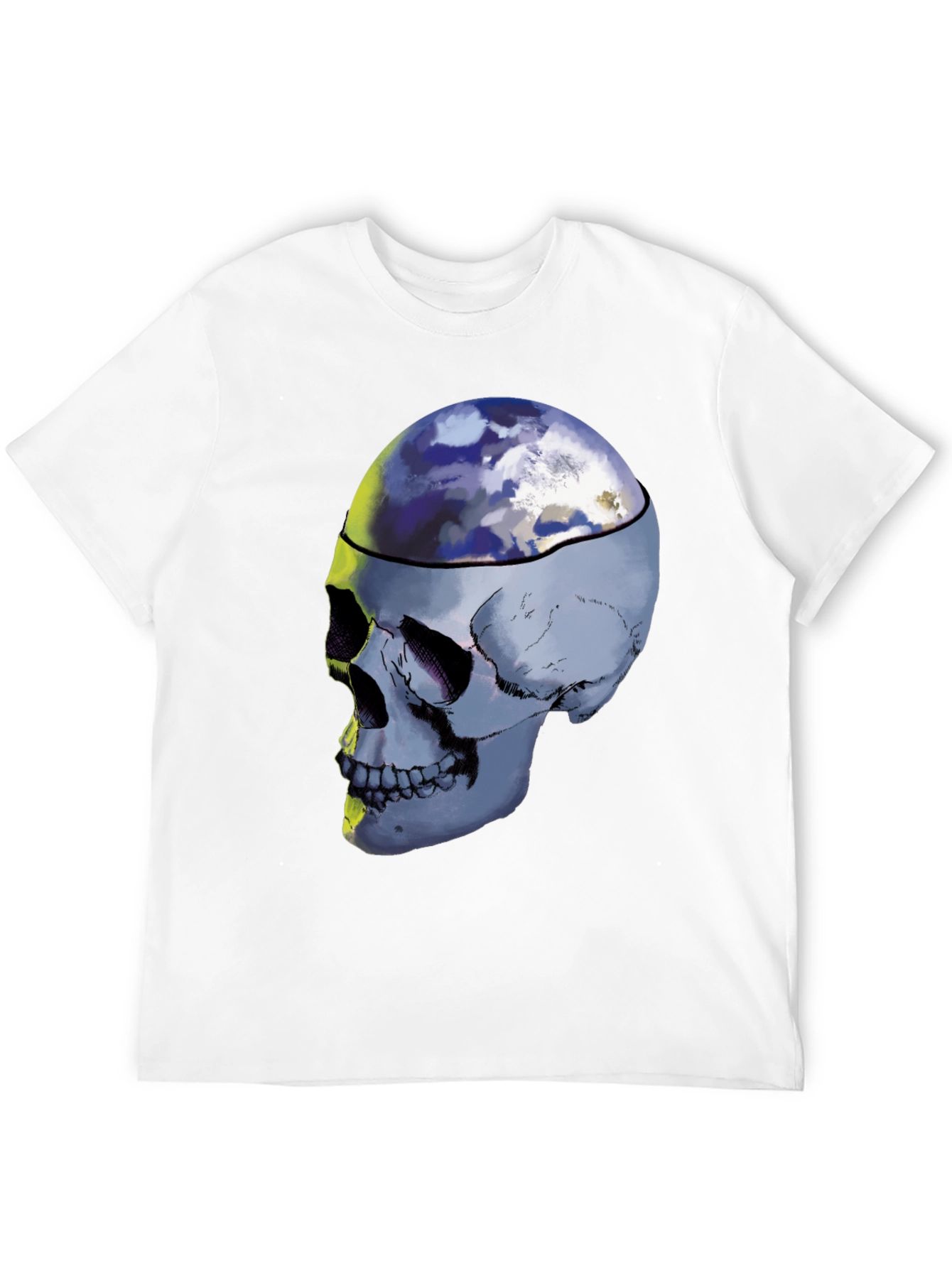 Skull Earth Graphic Tee - Unique Design