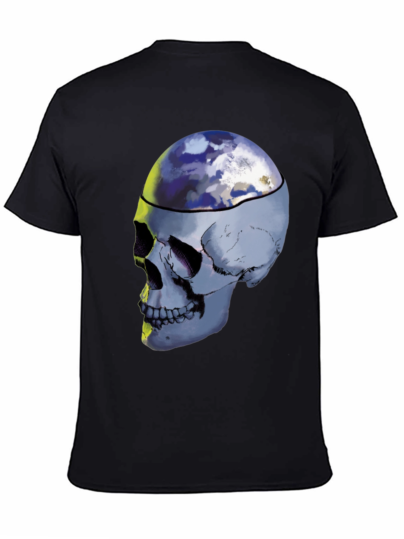 Skull Earth Graphic Tee - Unique Design