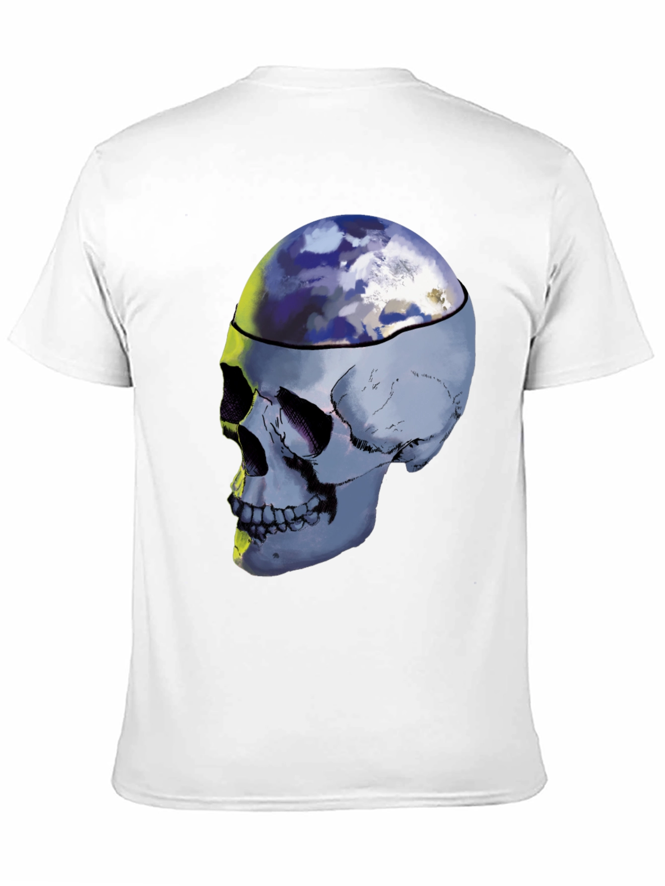 Skull Earth Graphic Tee - Unique Design