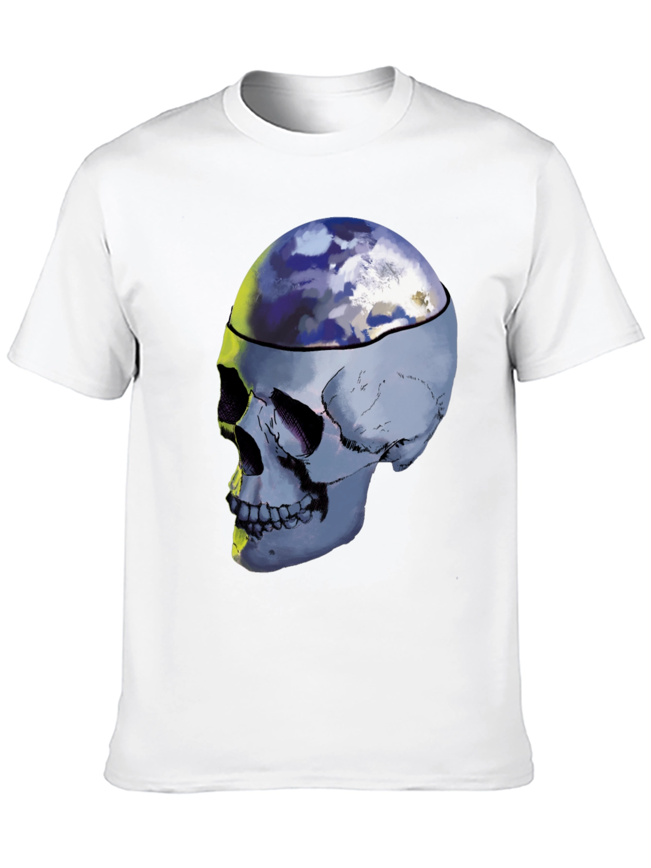 Skull Earth Graphic Tee - Unique Design