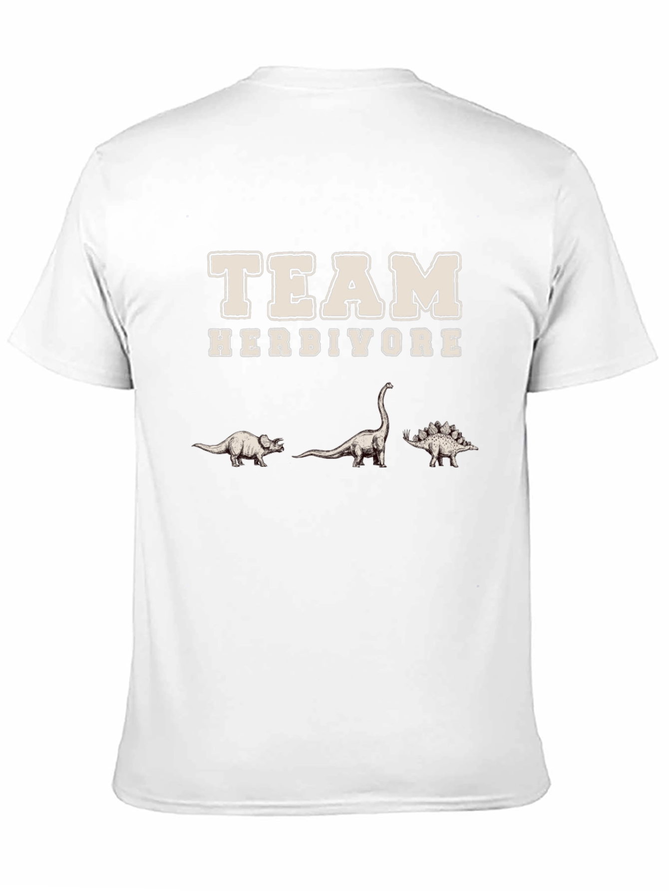 Team Herbivore Dinosaur Graphic Black T-Shirt