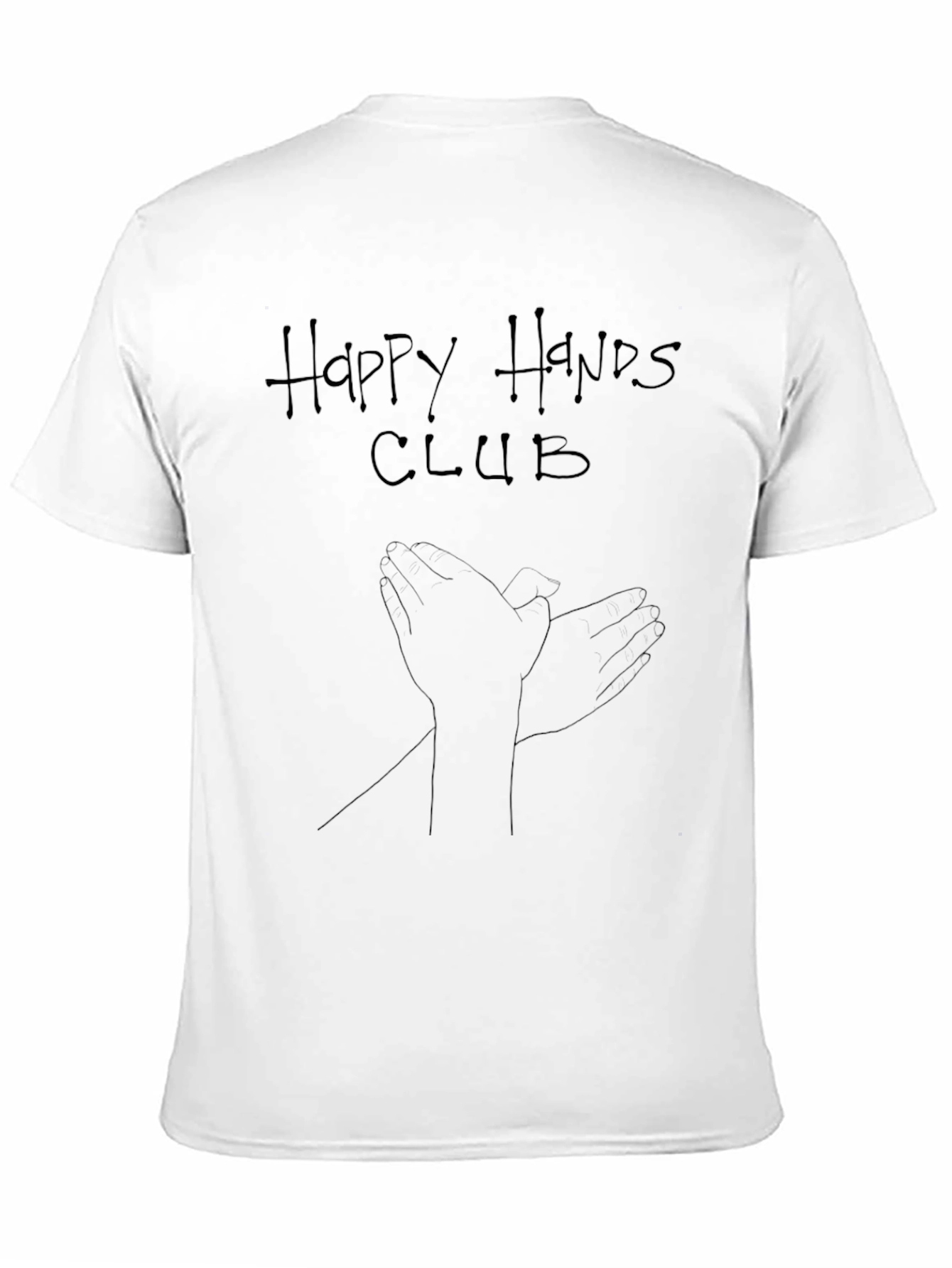 Happy Hands Club Graphic Tee - Black Cotton T-Shirt