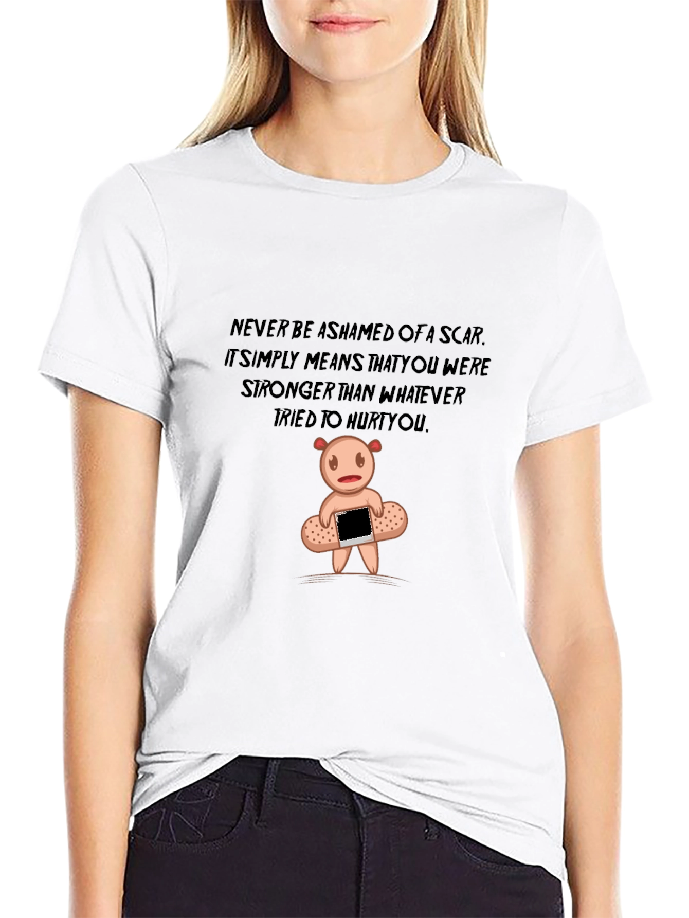 Inspirational Scar Bear Graphic T-Shirt