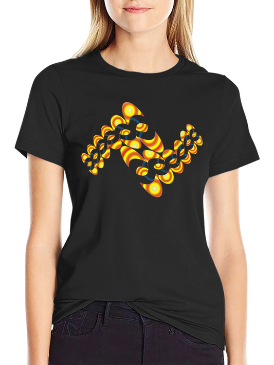 Abstract Chain Link T-Shirt - Black