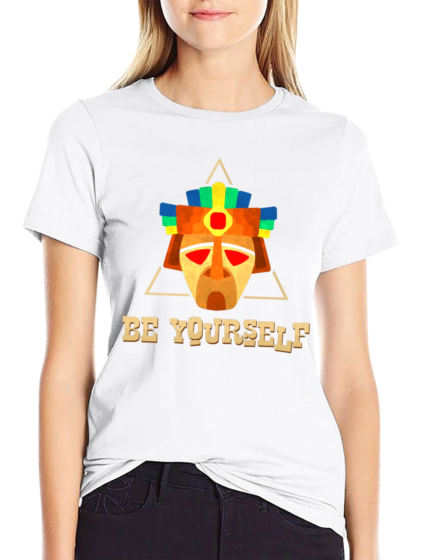 Be Yourself Aztec Mask T-Shirt