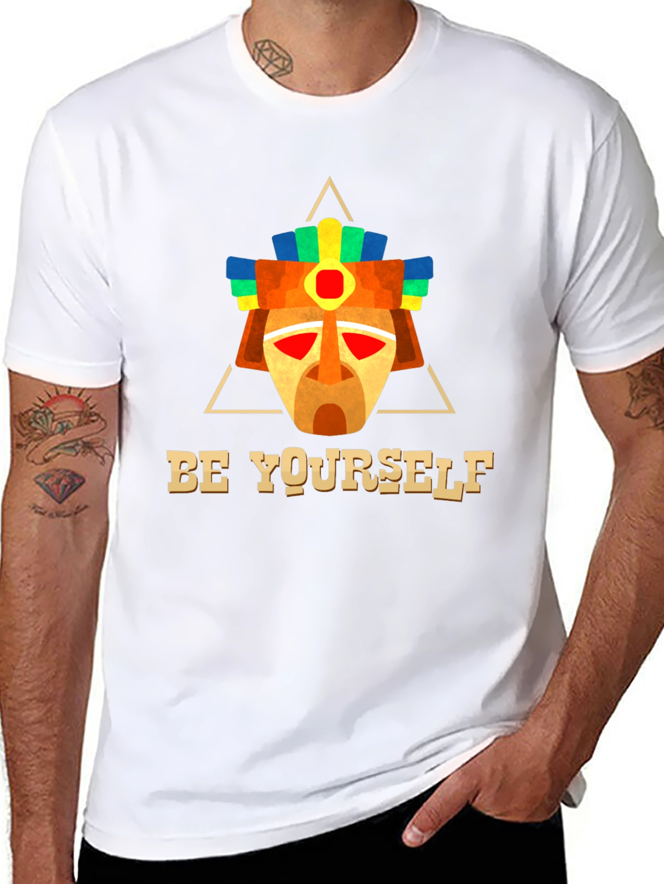 Be Yourself Aztec Mask T-Shirt