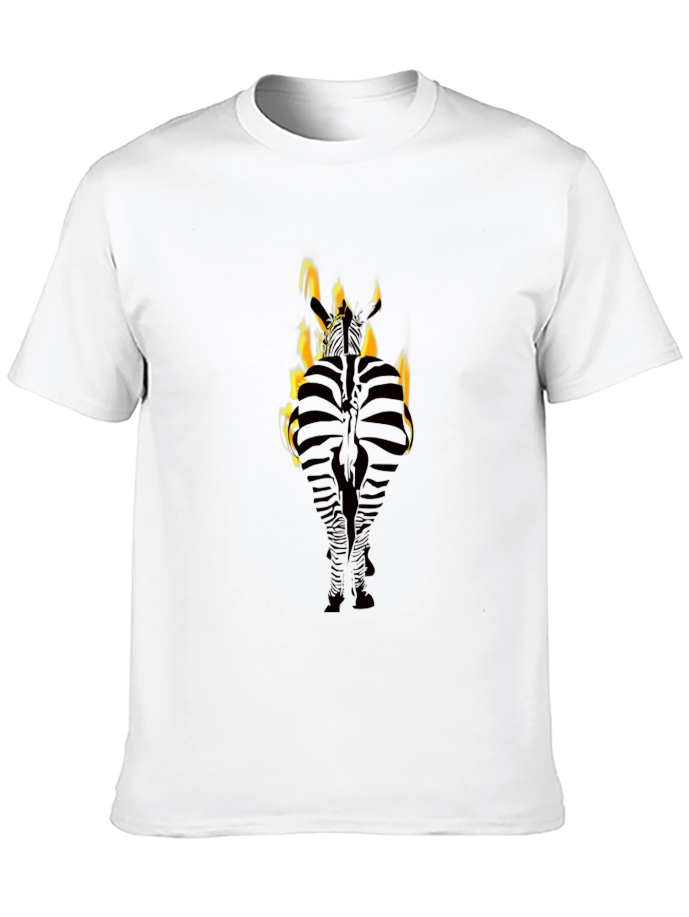Flaming Zebra Black T-Shirt