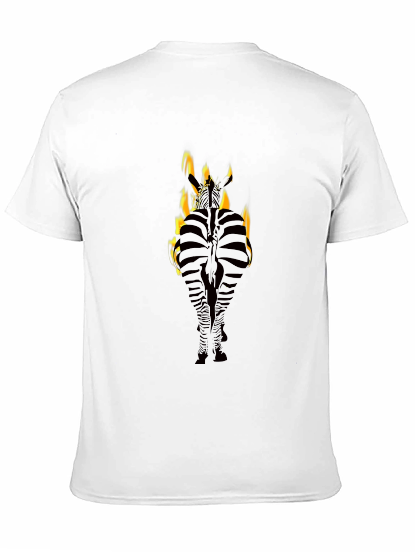 Flaming Zebra Black T-Shirt