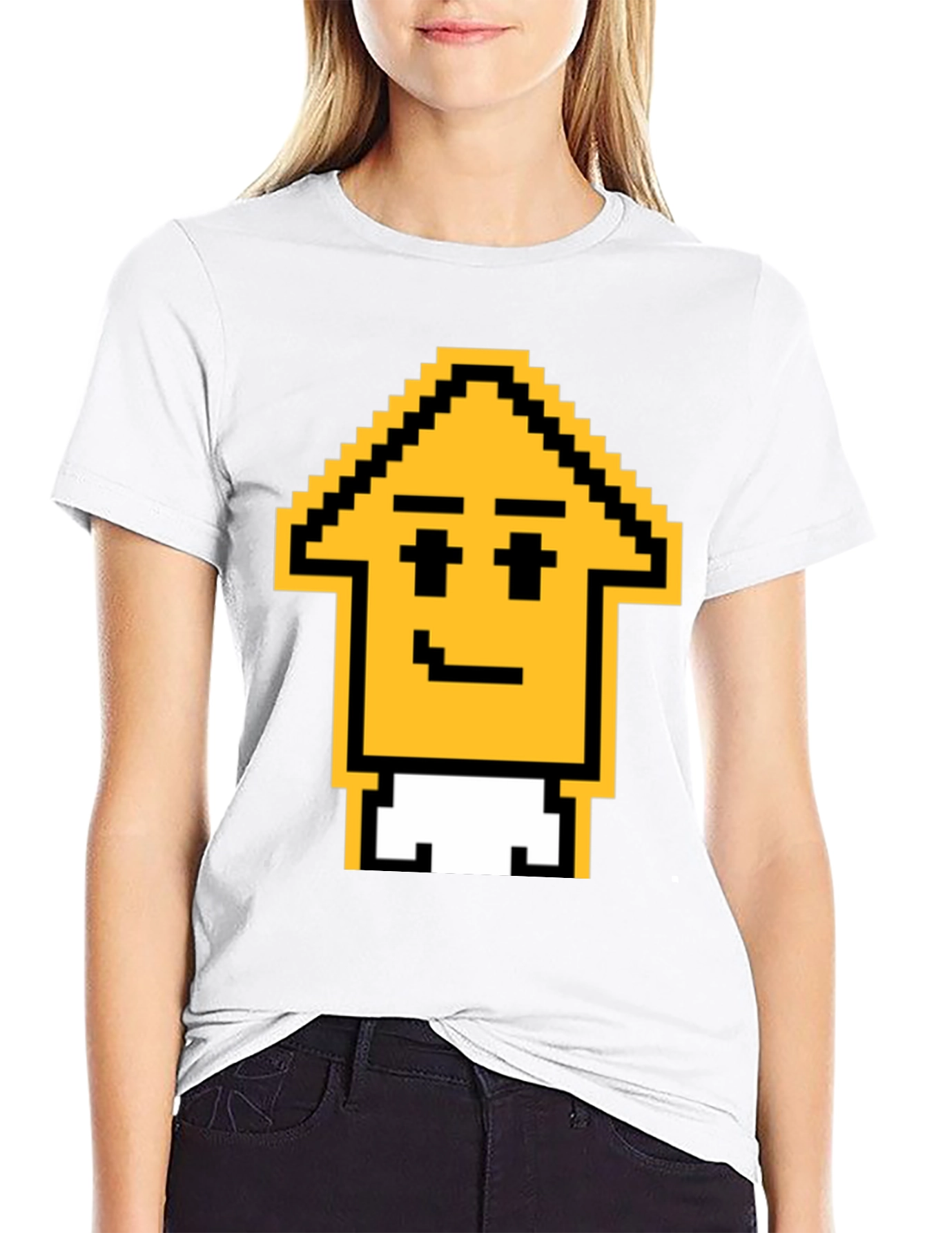 Pixel Arrow Head Graphic T-Shirt - Black