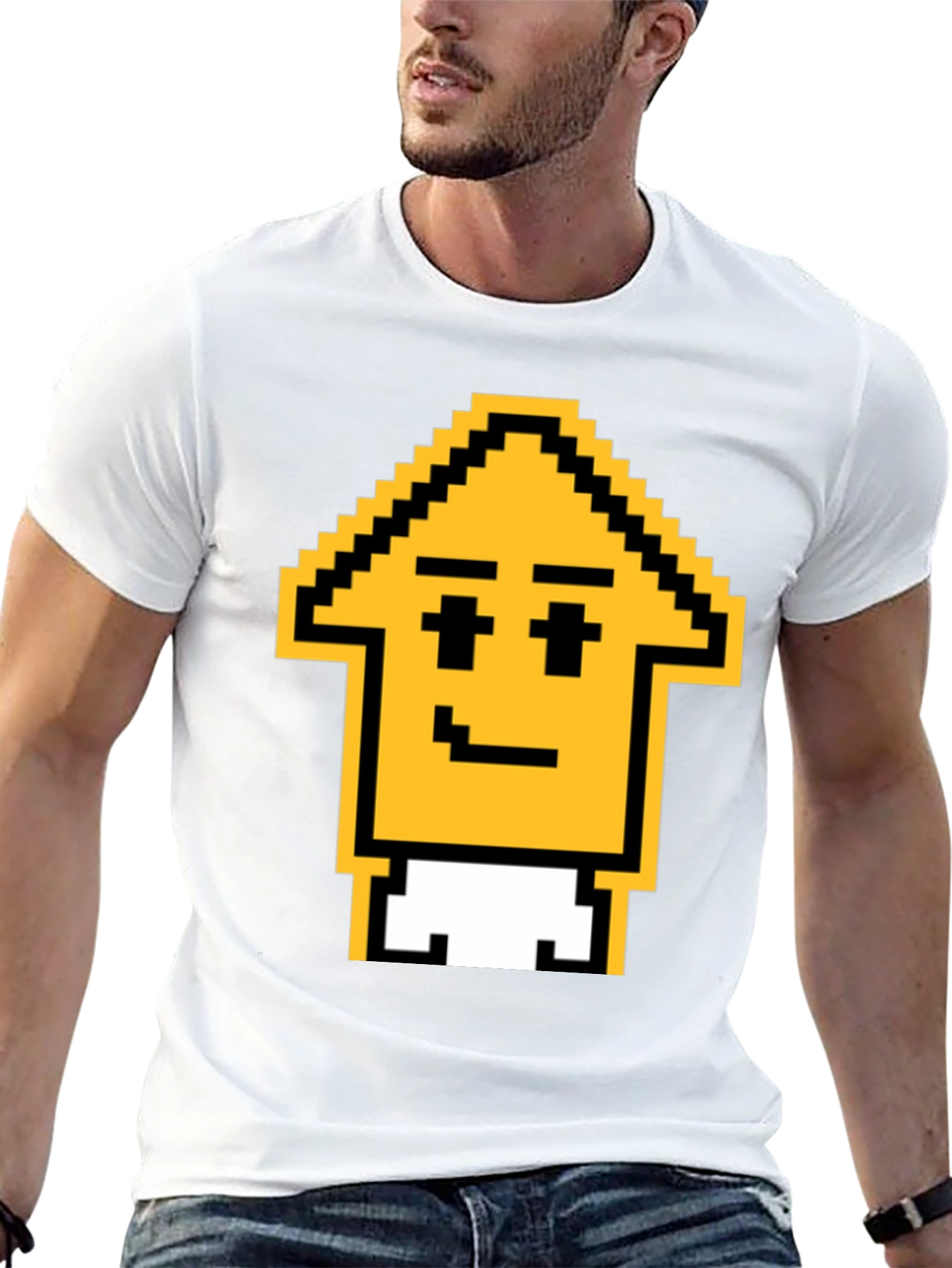 Pixel Arrow Head Graphic T-Shirt - Black