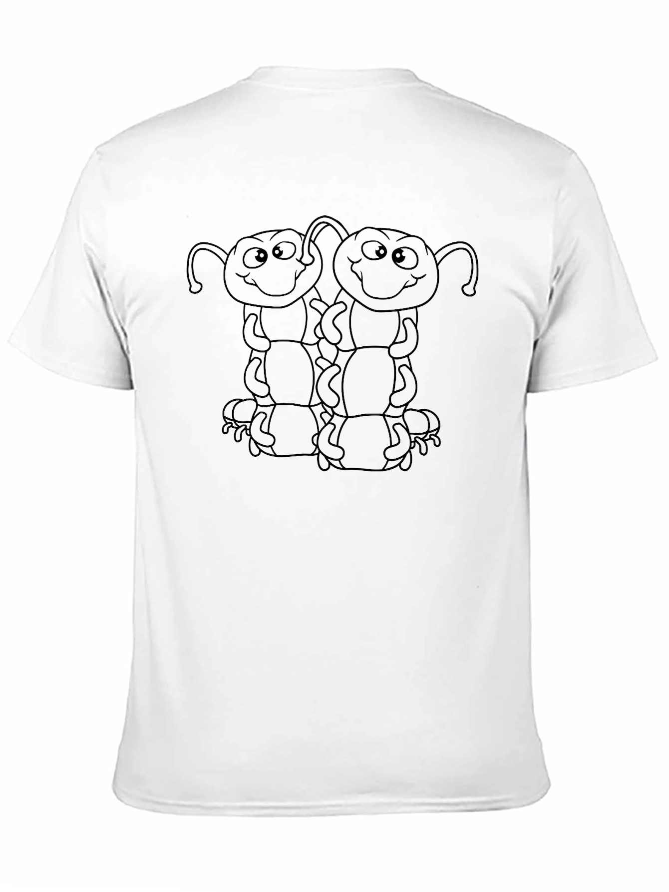 Whimsical Caterpillar Graphic Tee - Black