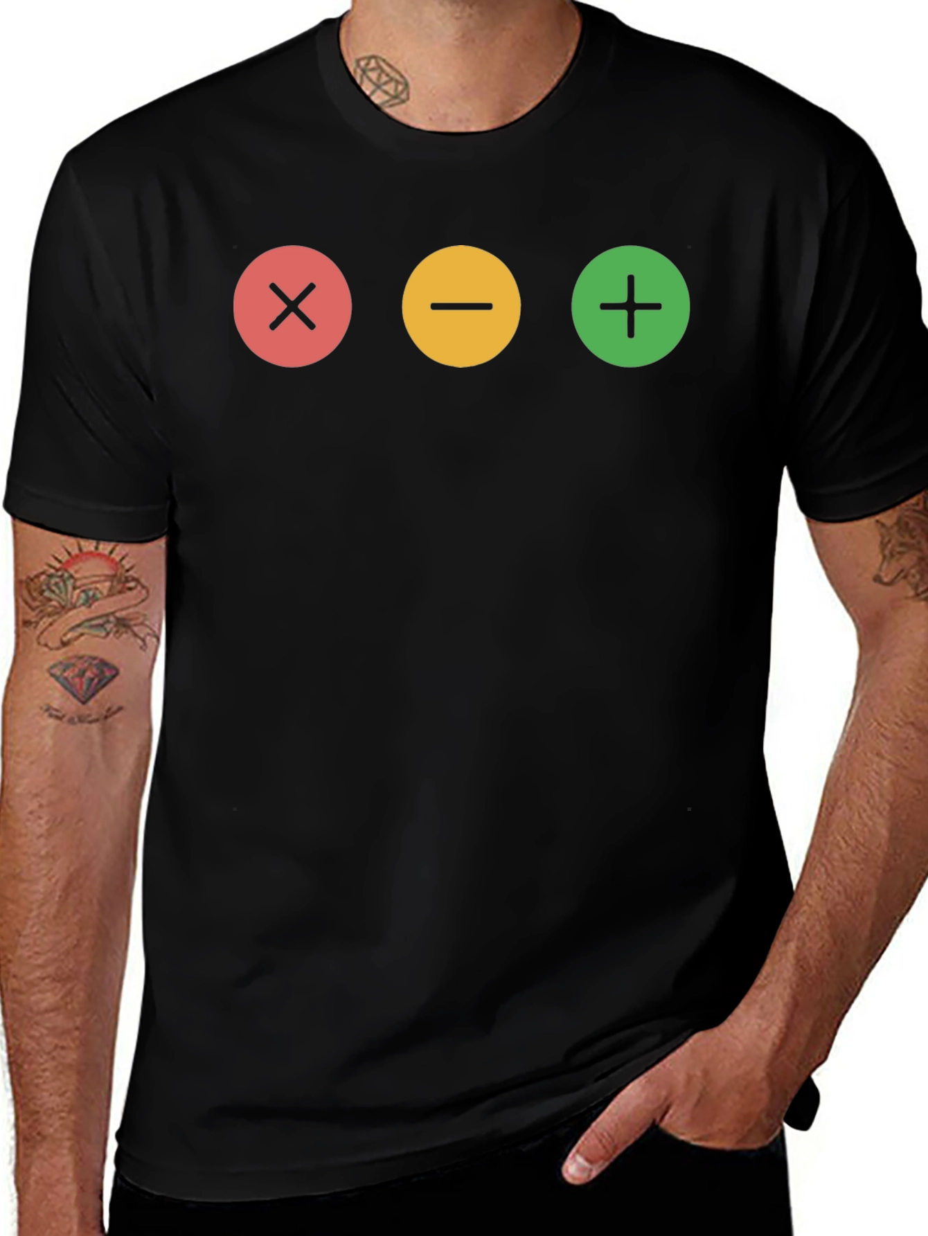 Math Equation Graphic Print Black T-Shirt