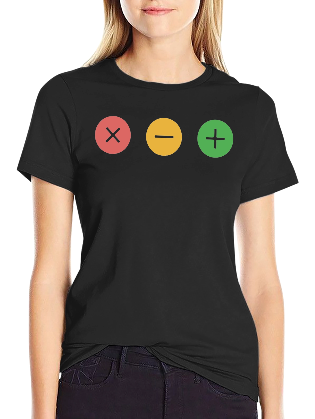 Math Equation Graphic Print Black T-Shirt