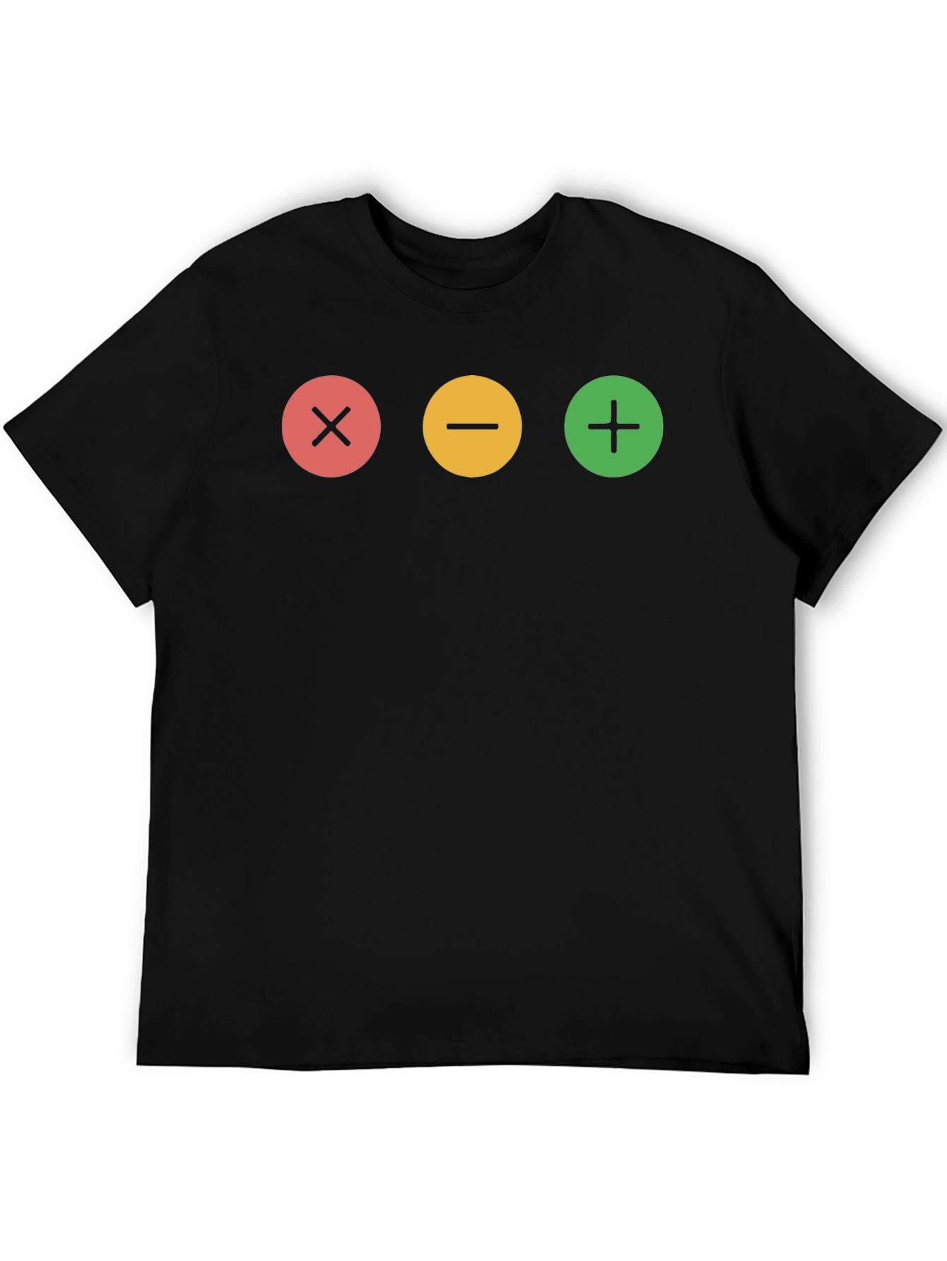 Math Equation Graphic Print Black T-Shirt