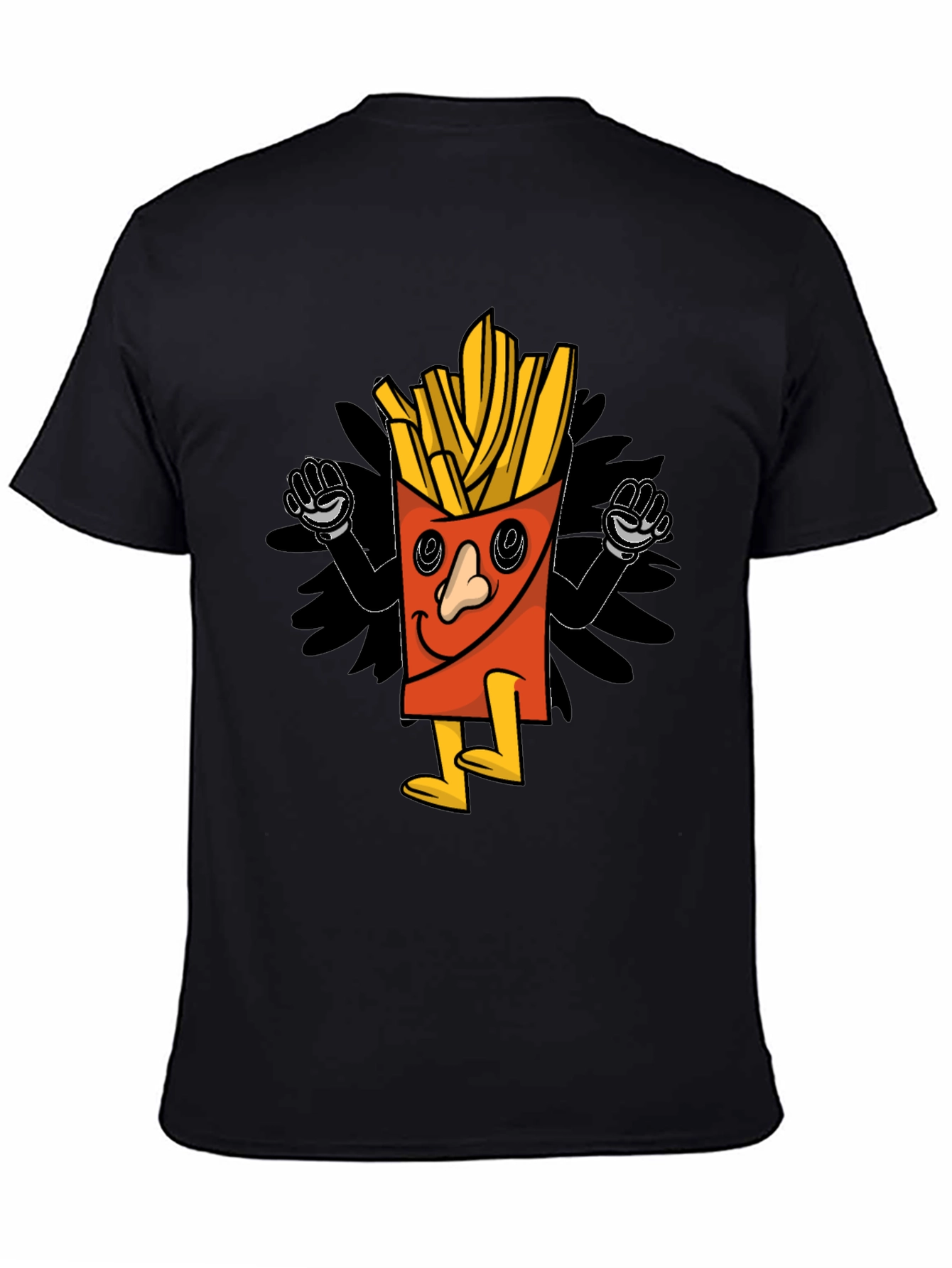 Cartoon Fries Graphic T-Shirt