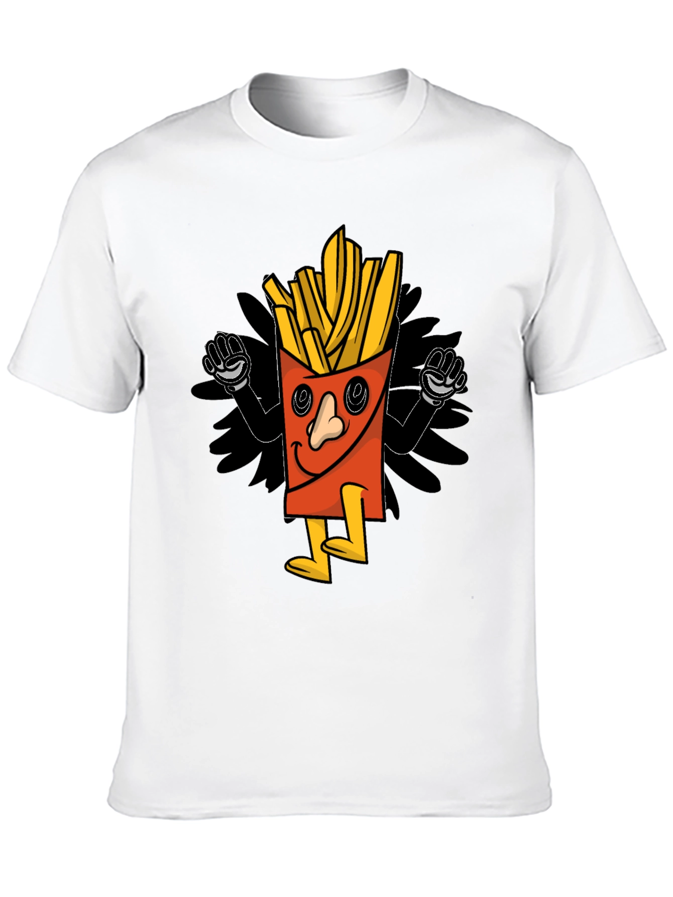 Cartoon Fries Graphic T-Shirt