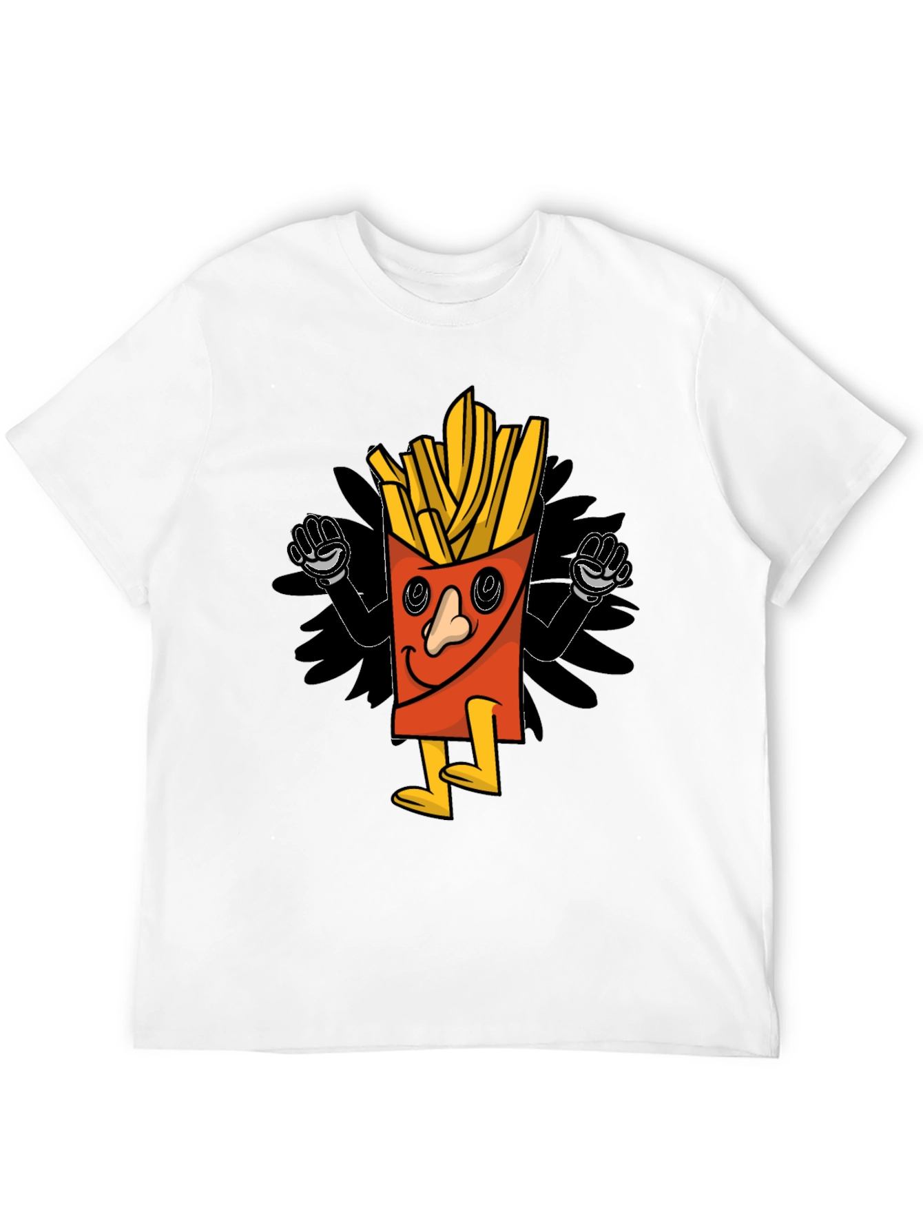 Cartoon Fries Graphic T-Shirt