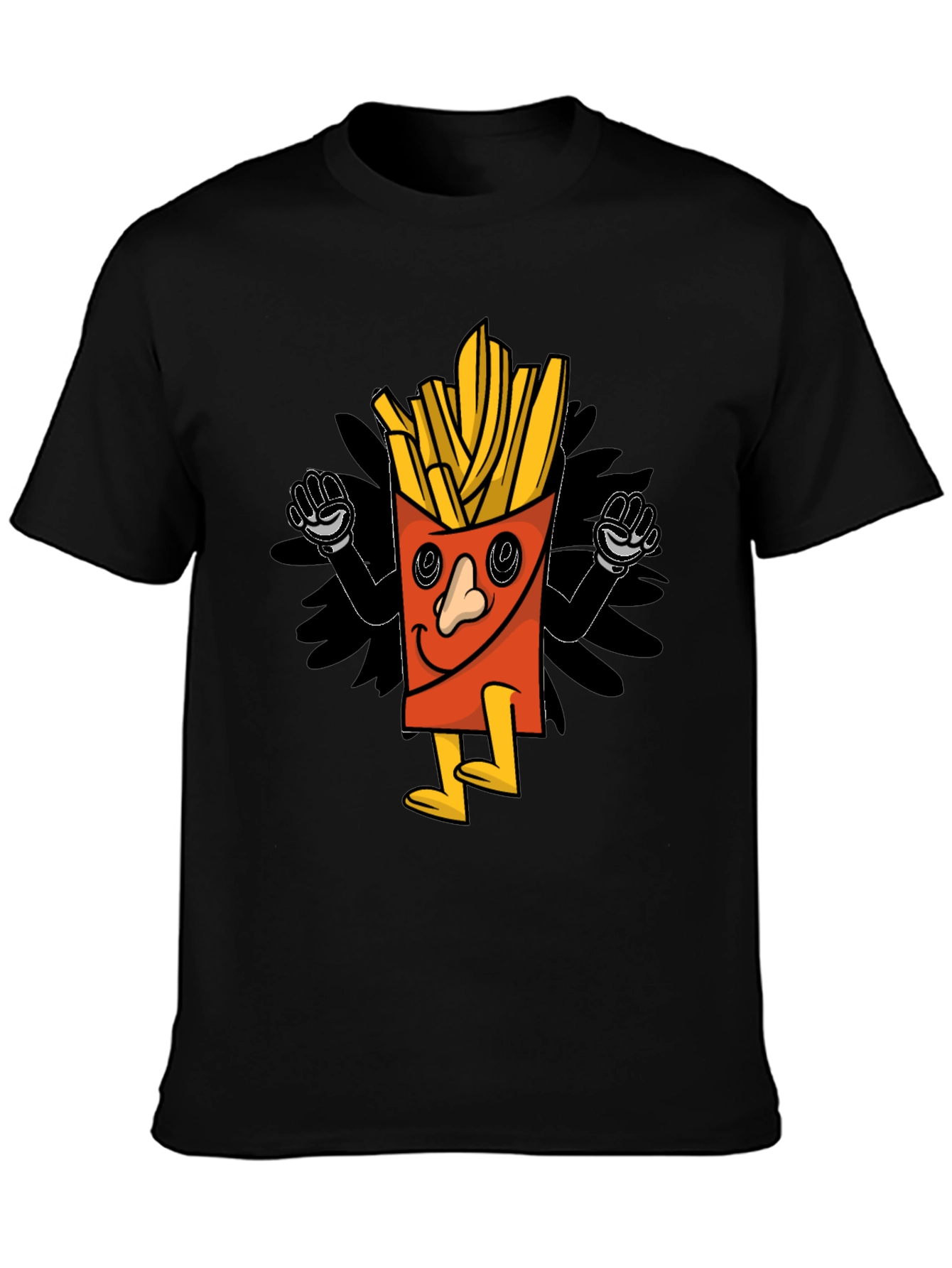 Cartoon Fries Graphic T-Shirt