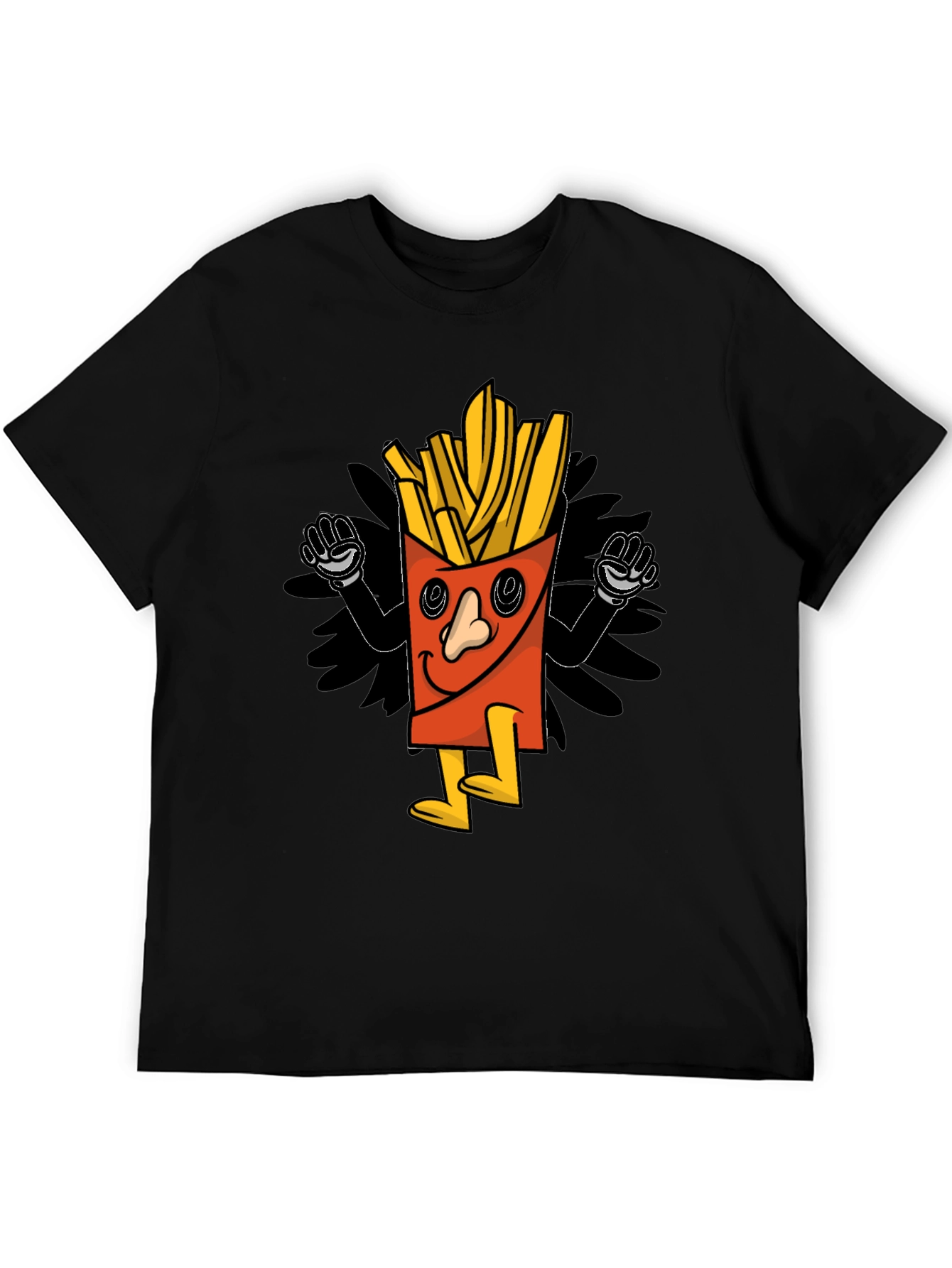 Cartoon Fries Graphic T-Shirt