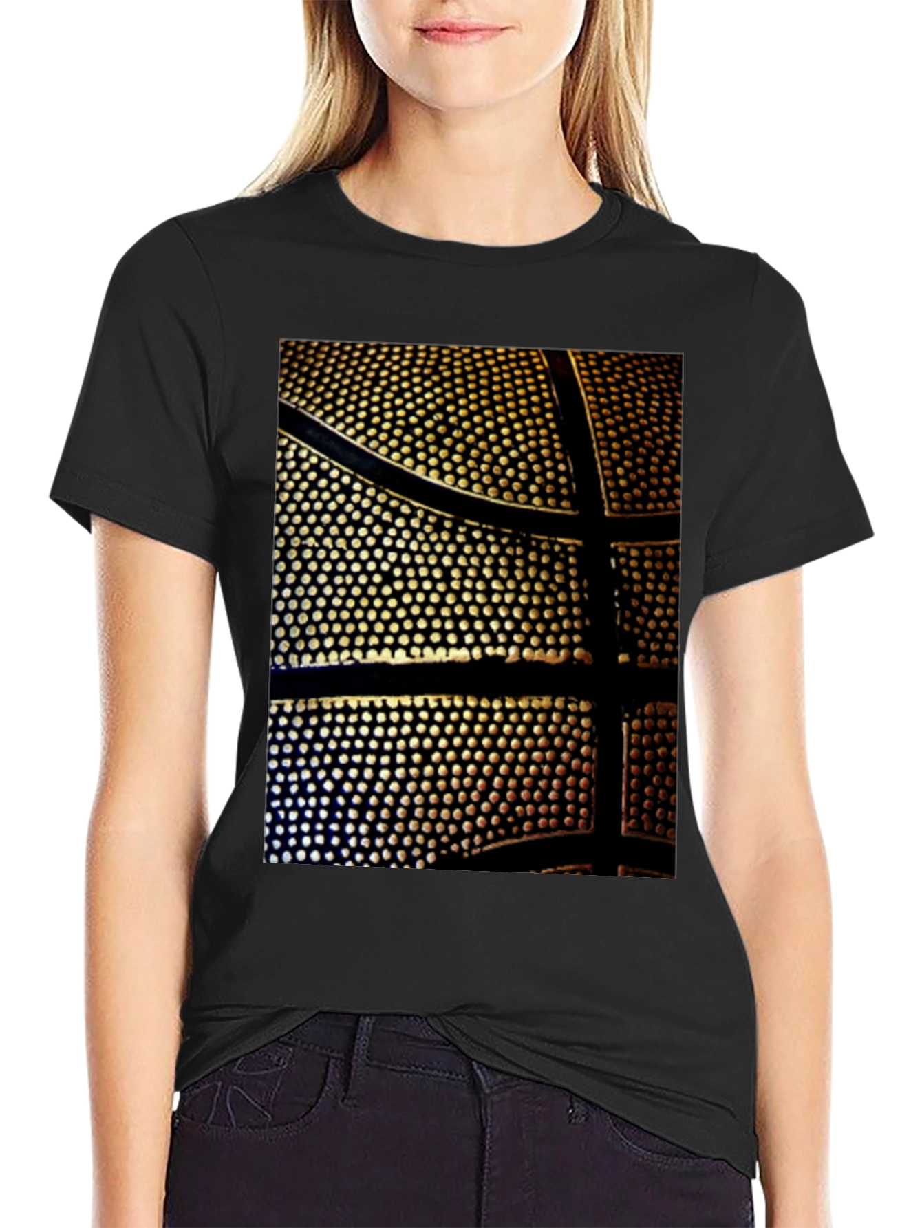 Basketball Print Black T-Shirt