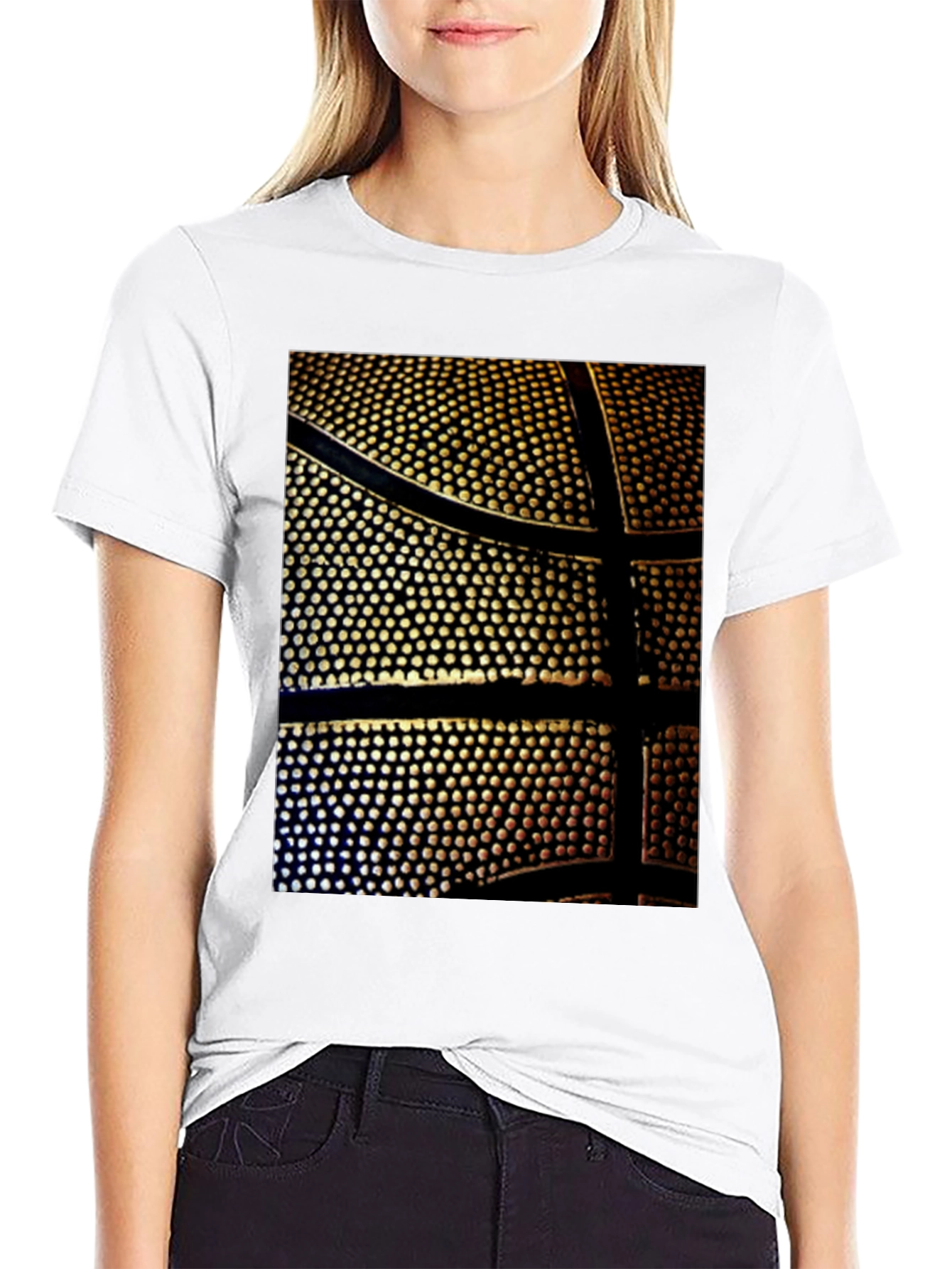 Basketball Print Black T-Shirt