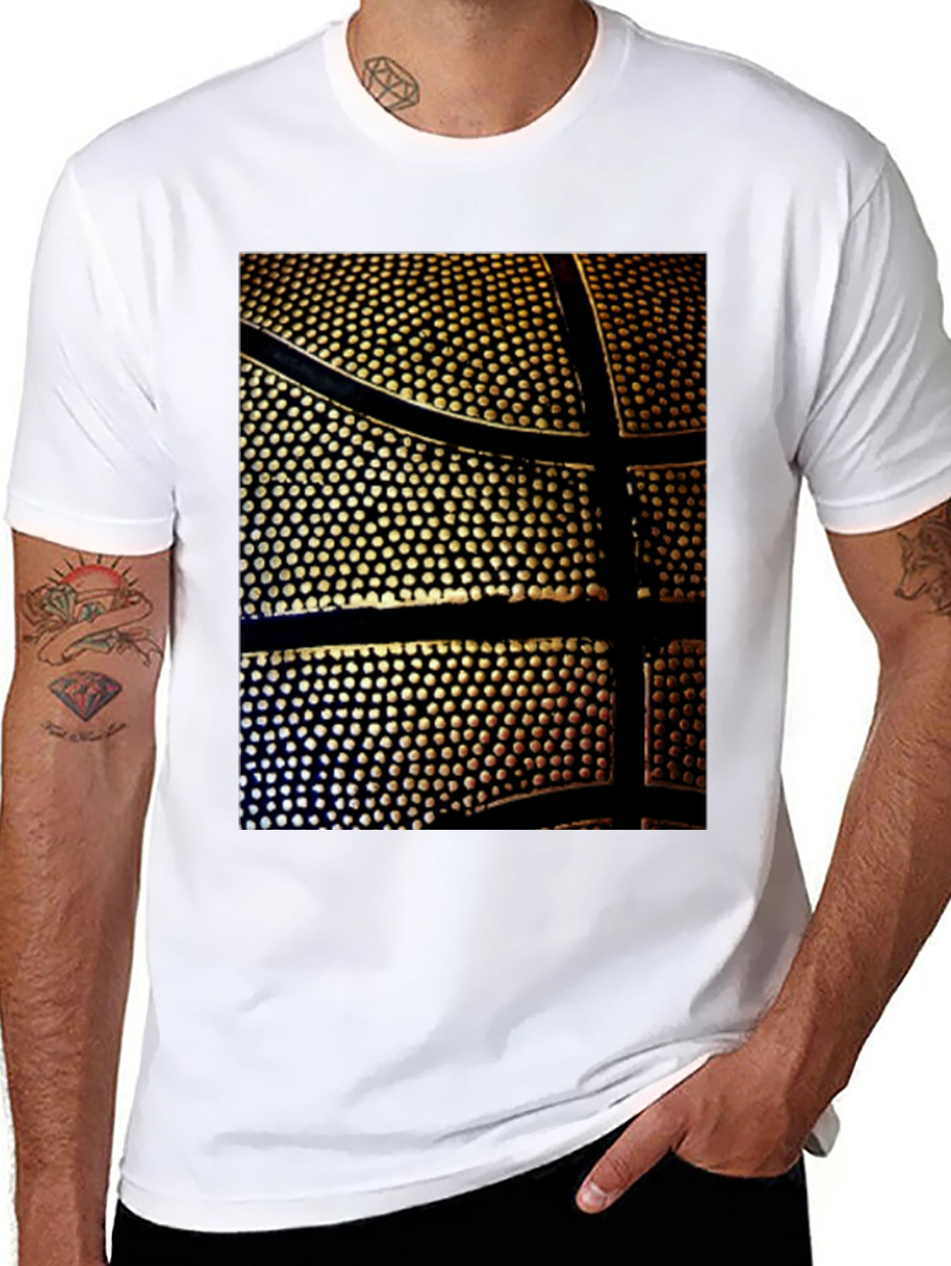 Basketball Print Black T-Shirt