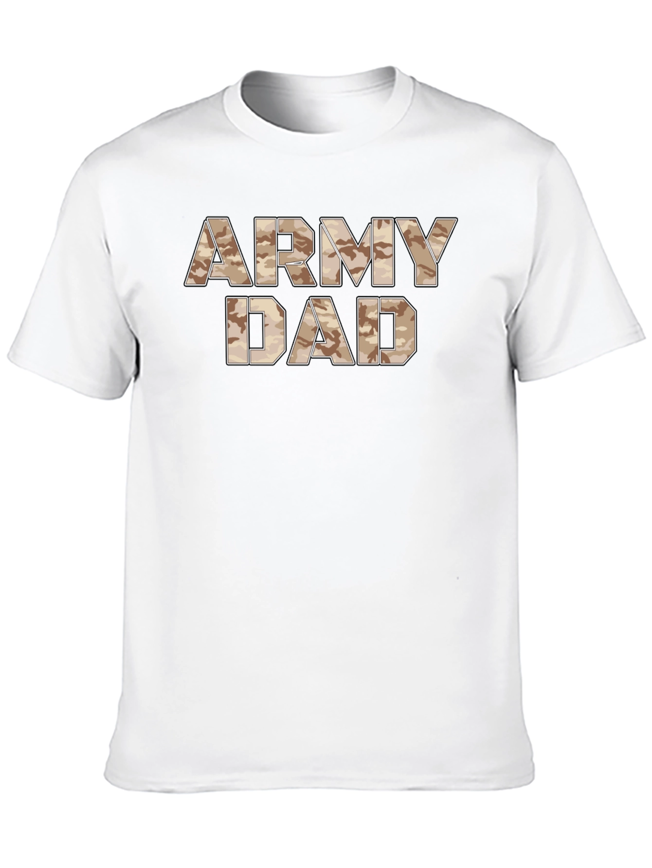 Army Dad Camo Print Black T-Shirt