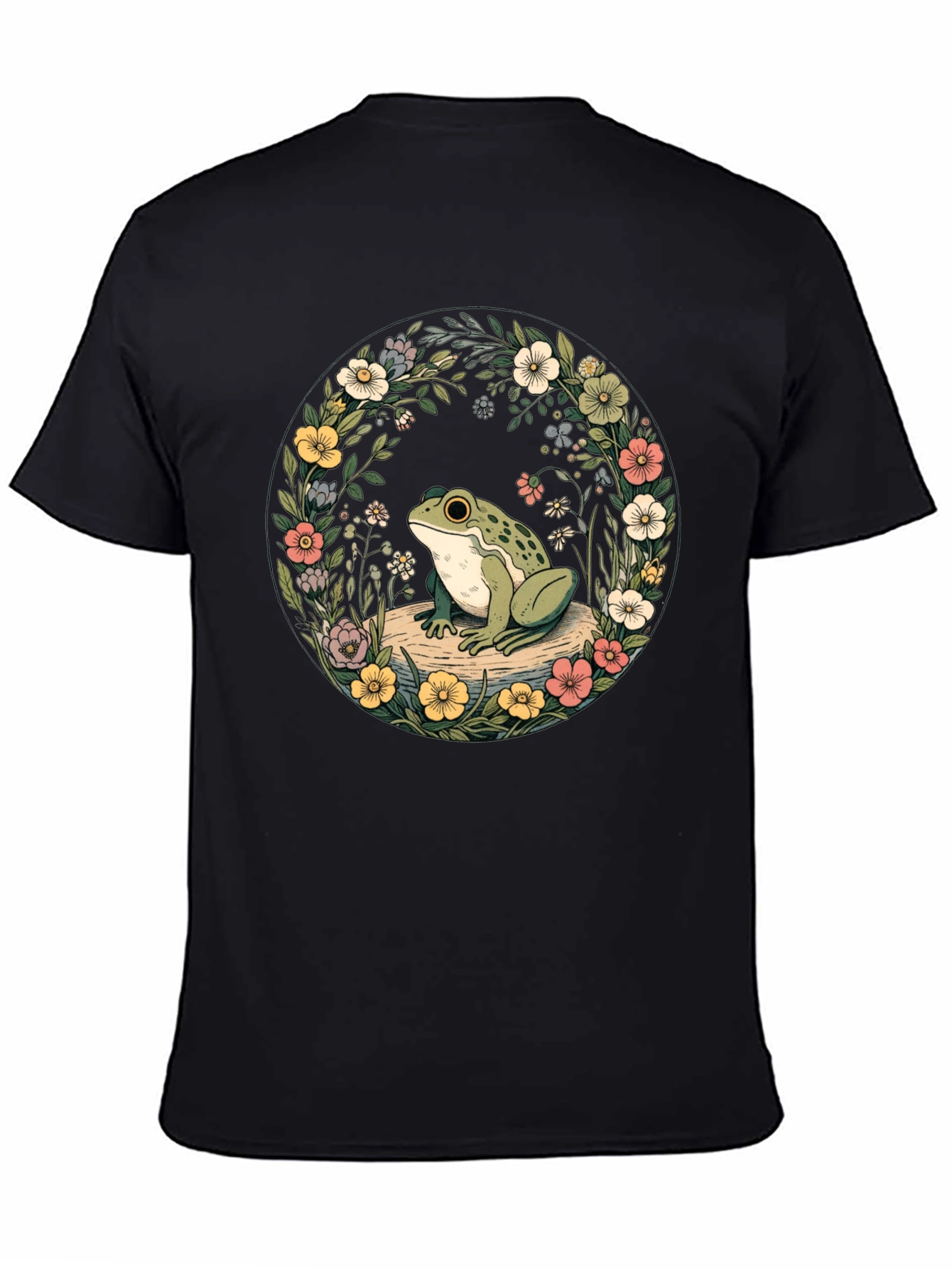 Floral Frog Tee - Nature Lover Shirt