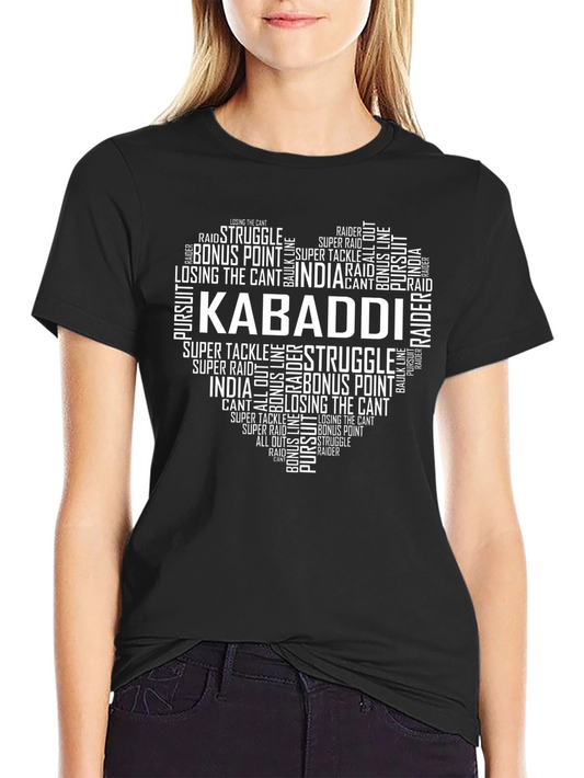 Kabaddi Heart Word Art T-Shirt