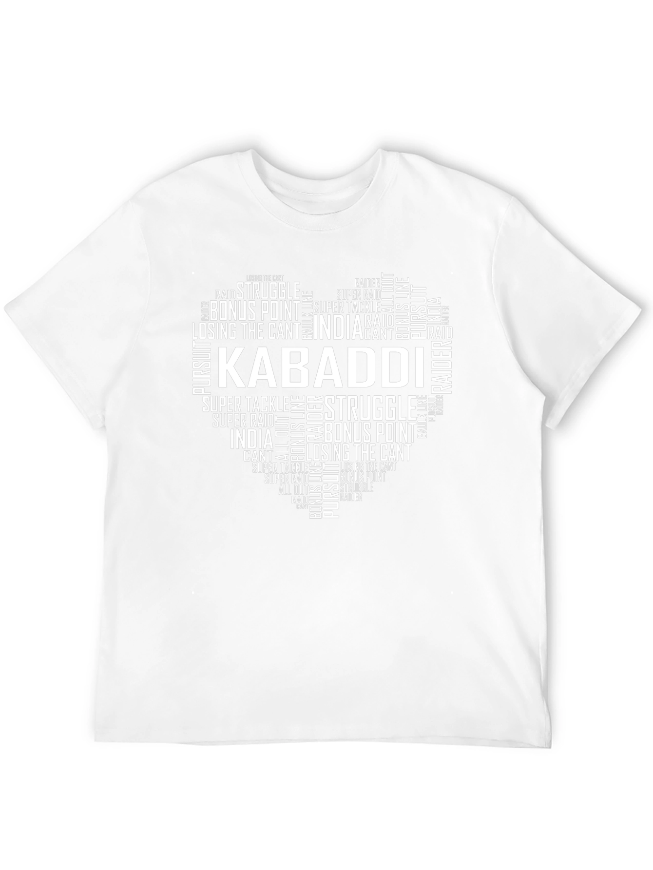 Kabaddi Heart Word Art T-Shirt
