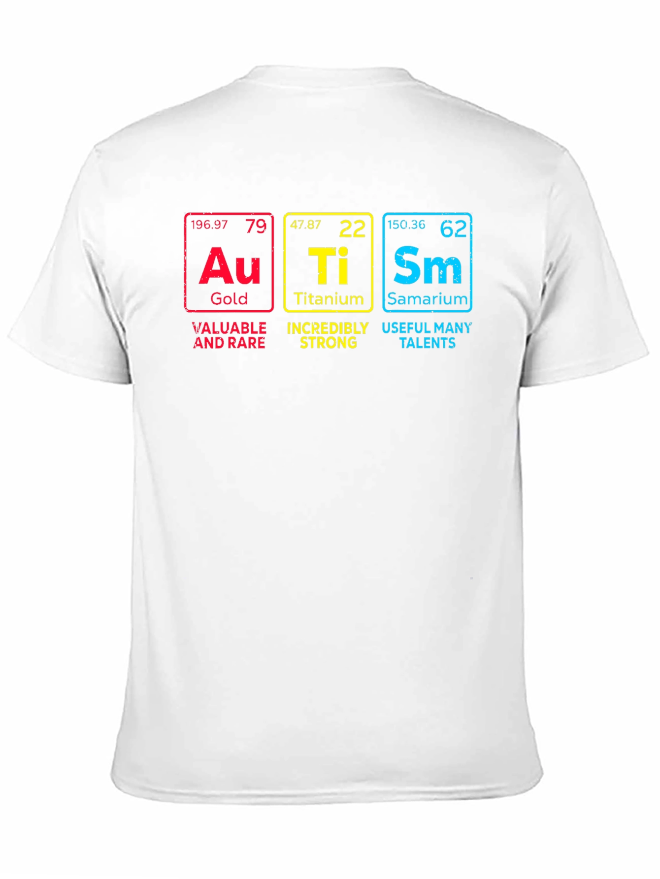 Science Geek T-Shirt: Gold Titanium Samarium Periodic Table