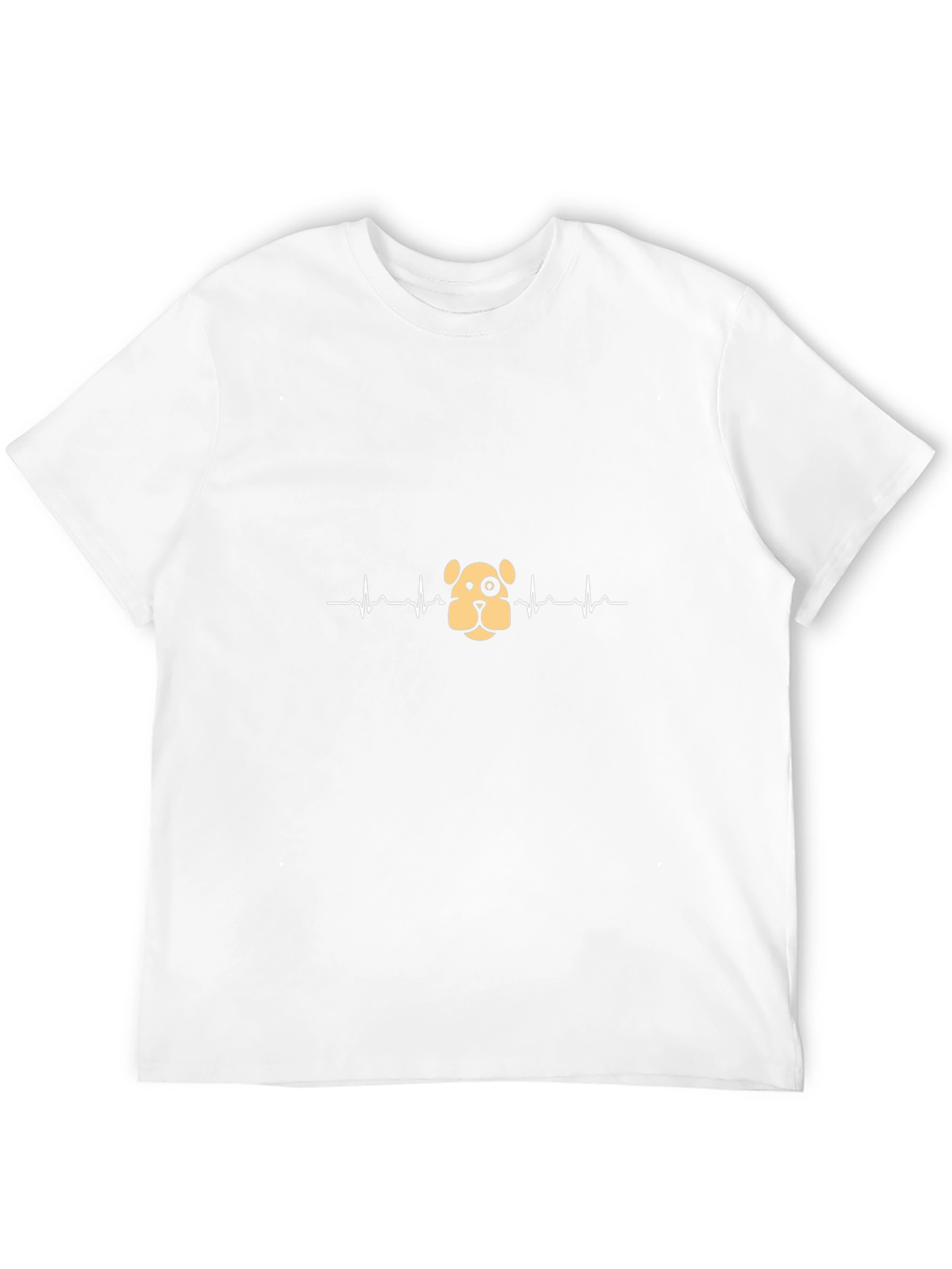 Dog Heartbeat T-Shirt - Black Cotton Tee