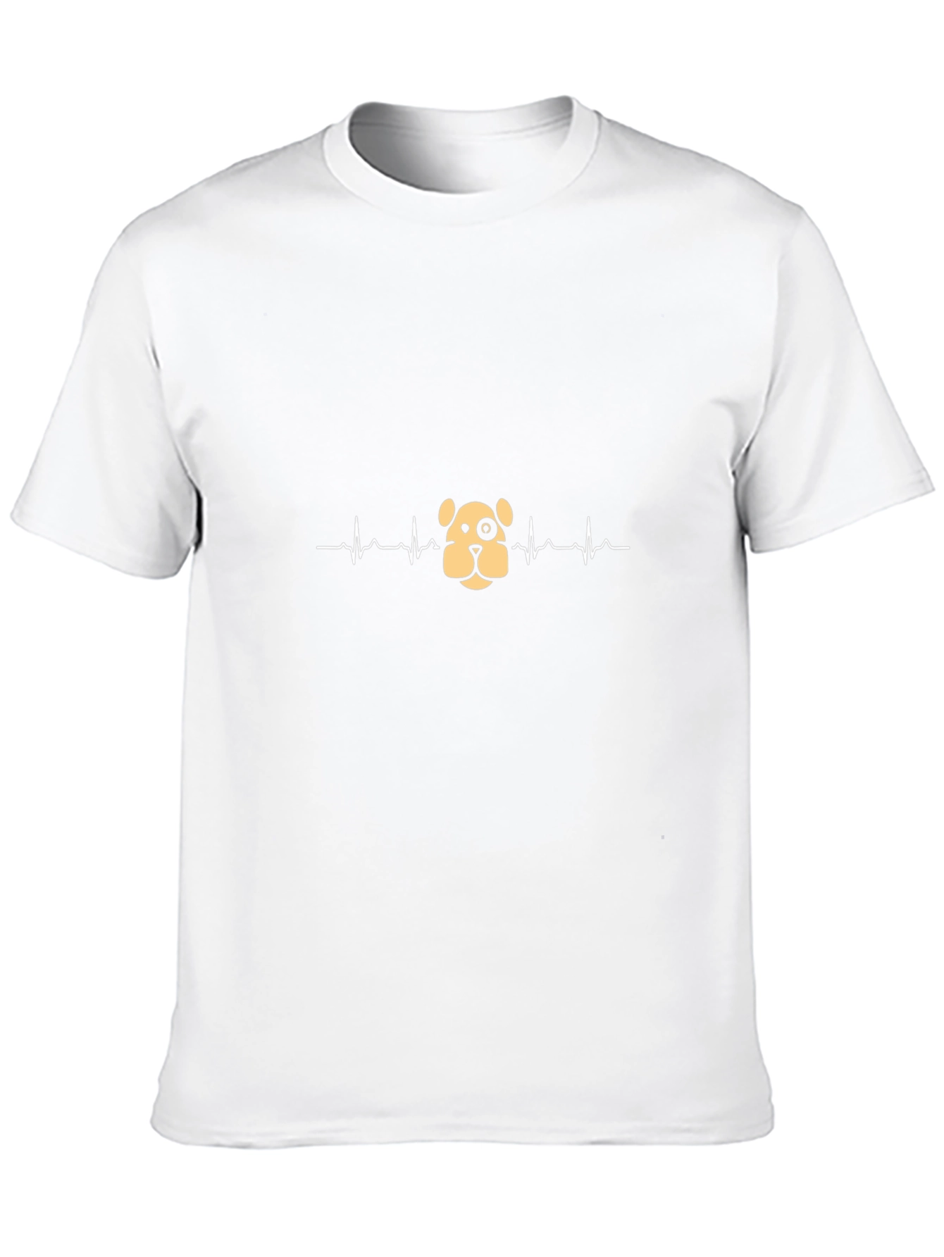 Dog Heartbeat T-Shirt - Black Cotton Tee
