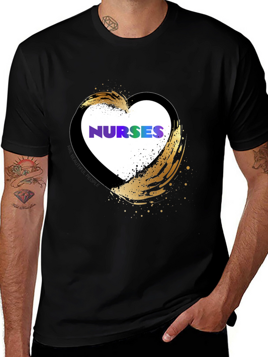 Nurses Heart T-Shirt - Stylish Graphic Tee for Medical Professionals