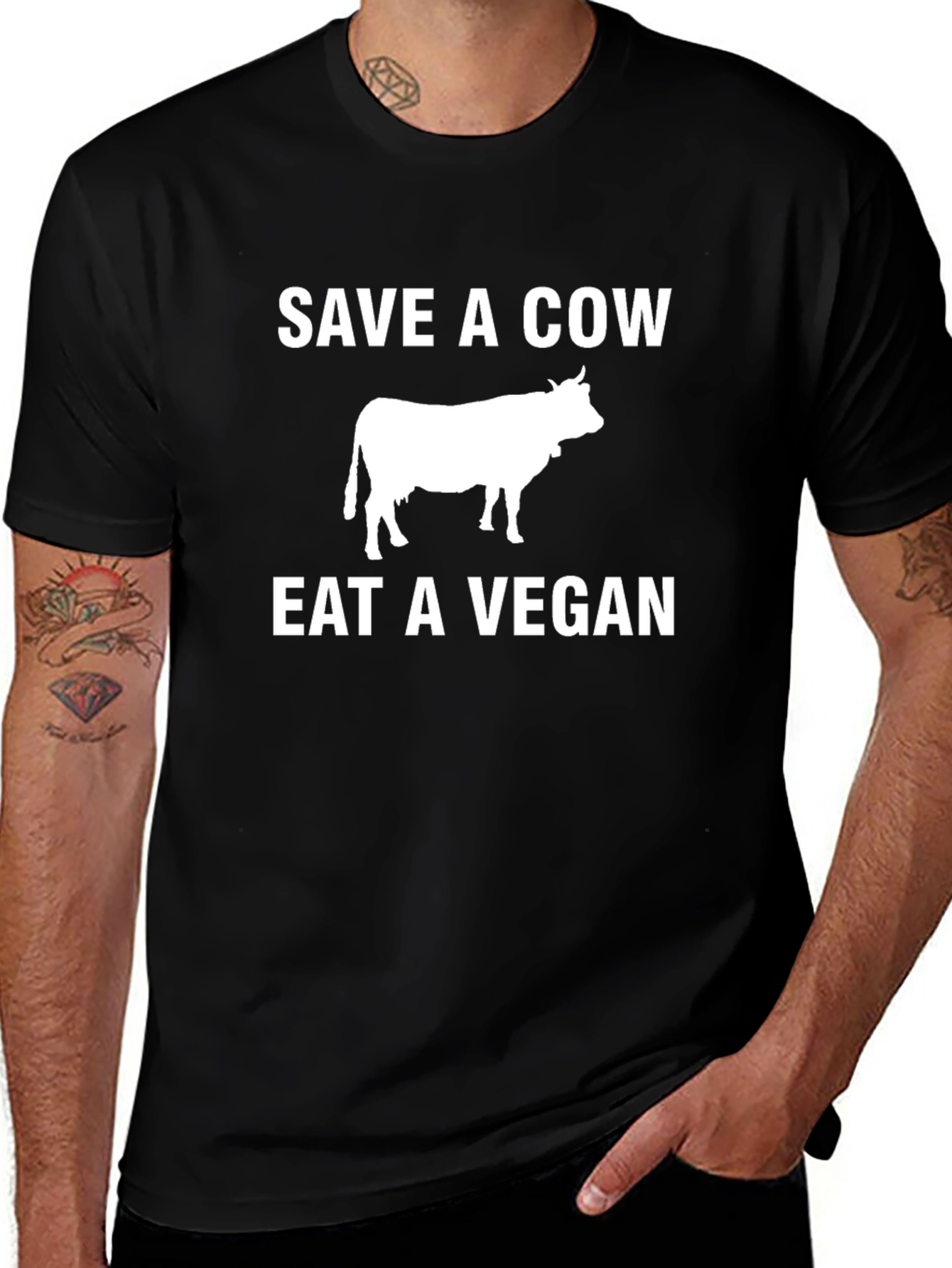 Save a Cow Eat a Vegan Graphic Tee
