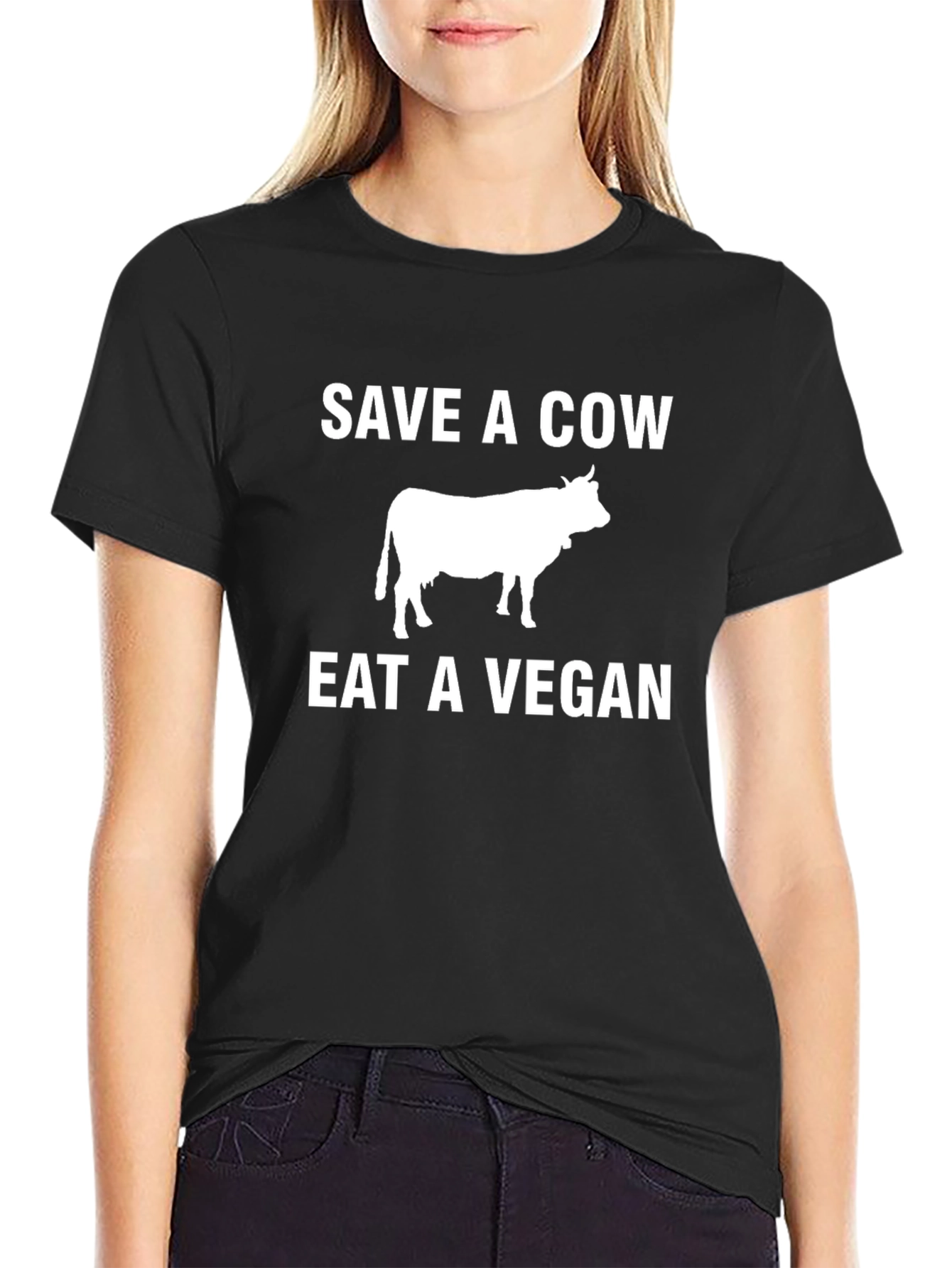 Save a Cow Eat a Vegan Graphic Tee