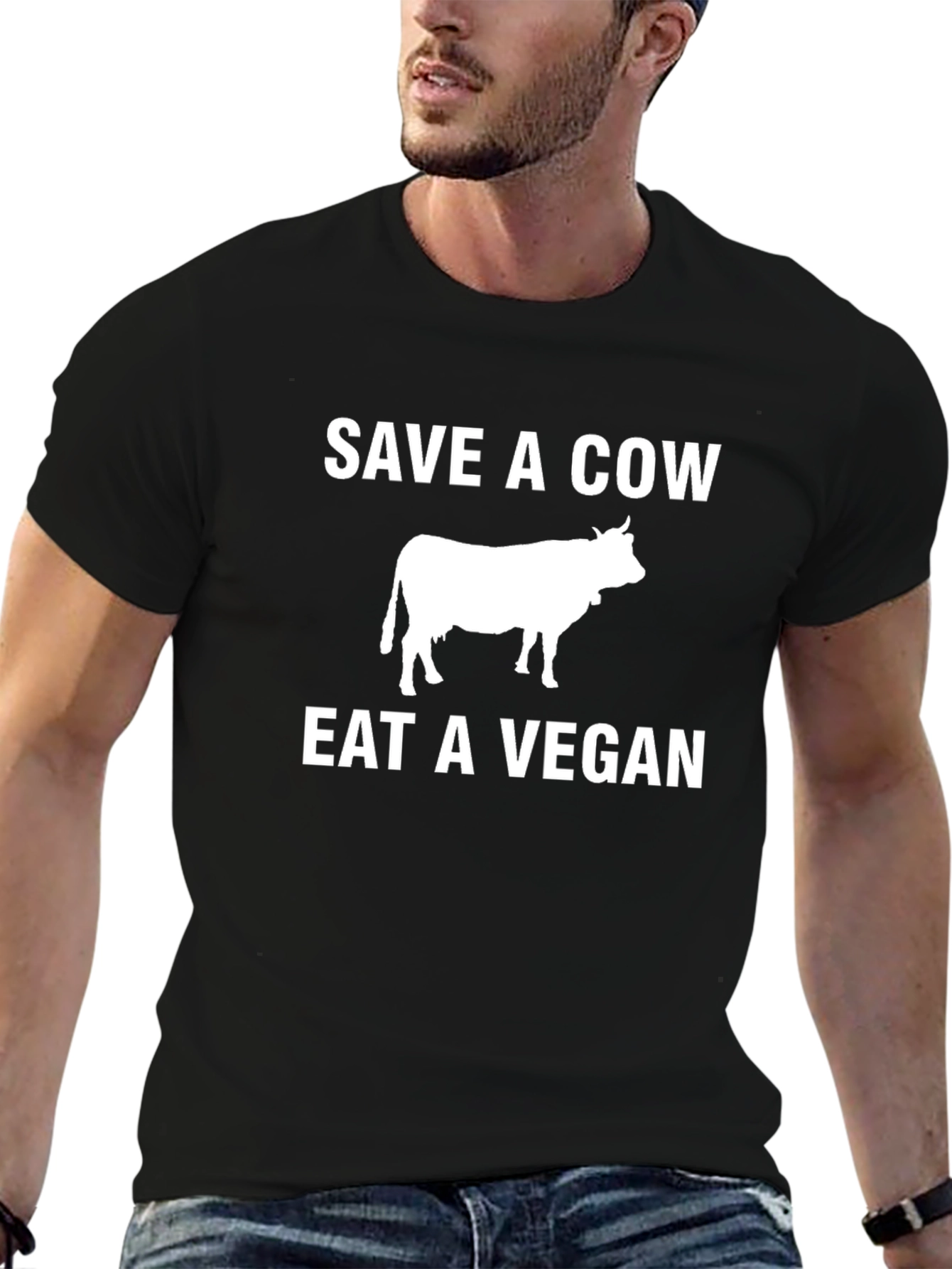 Save a Cow Eat a Vegan Graphic Tee