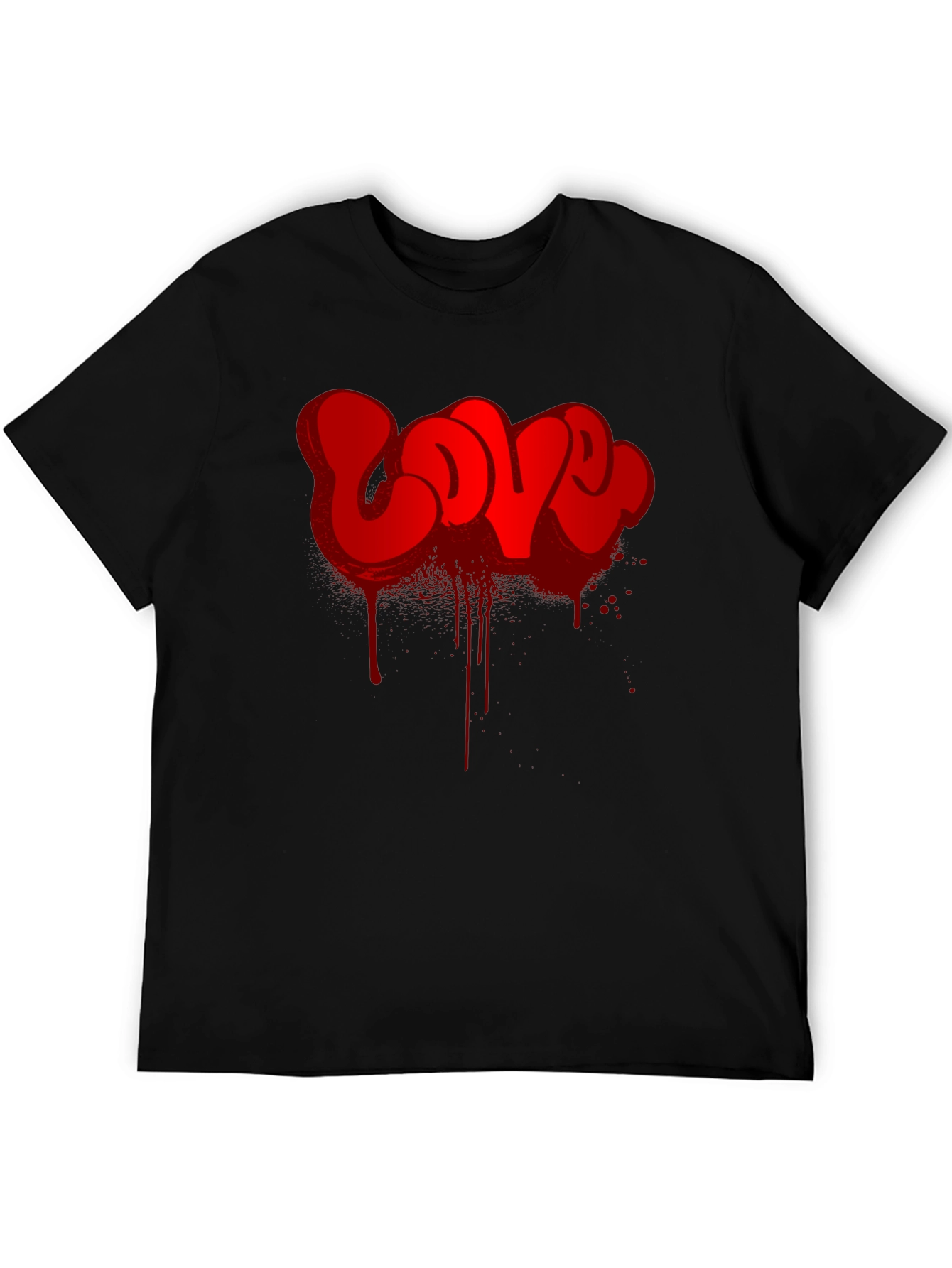 Red LOVE Graffiti Graphic T-Shirt