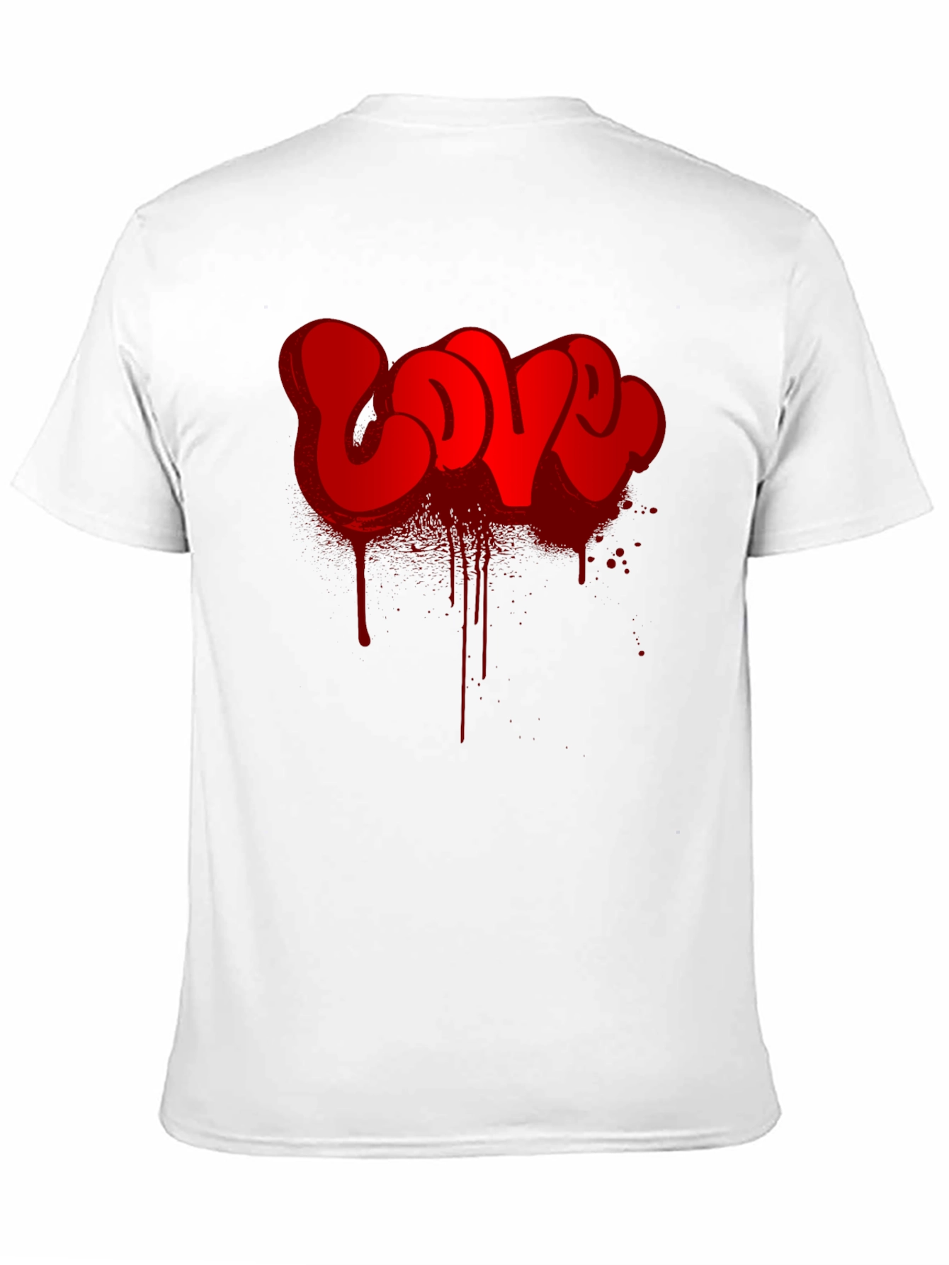 Red LOVE Graffiti Graphic T-Shirt