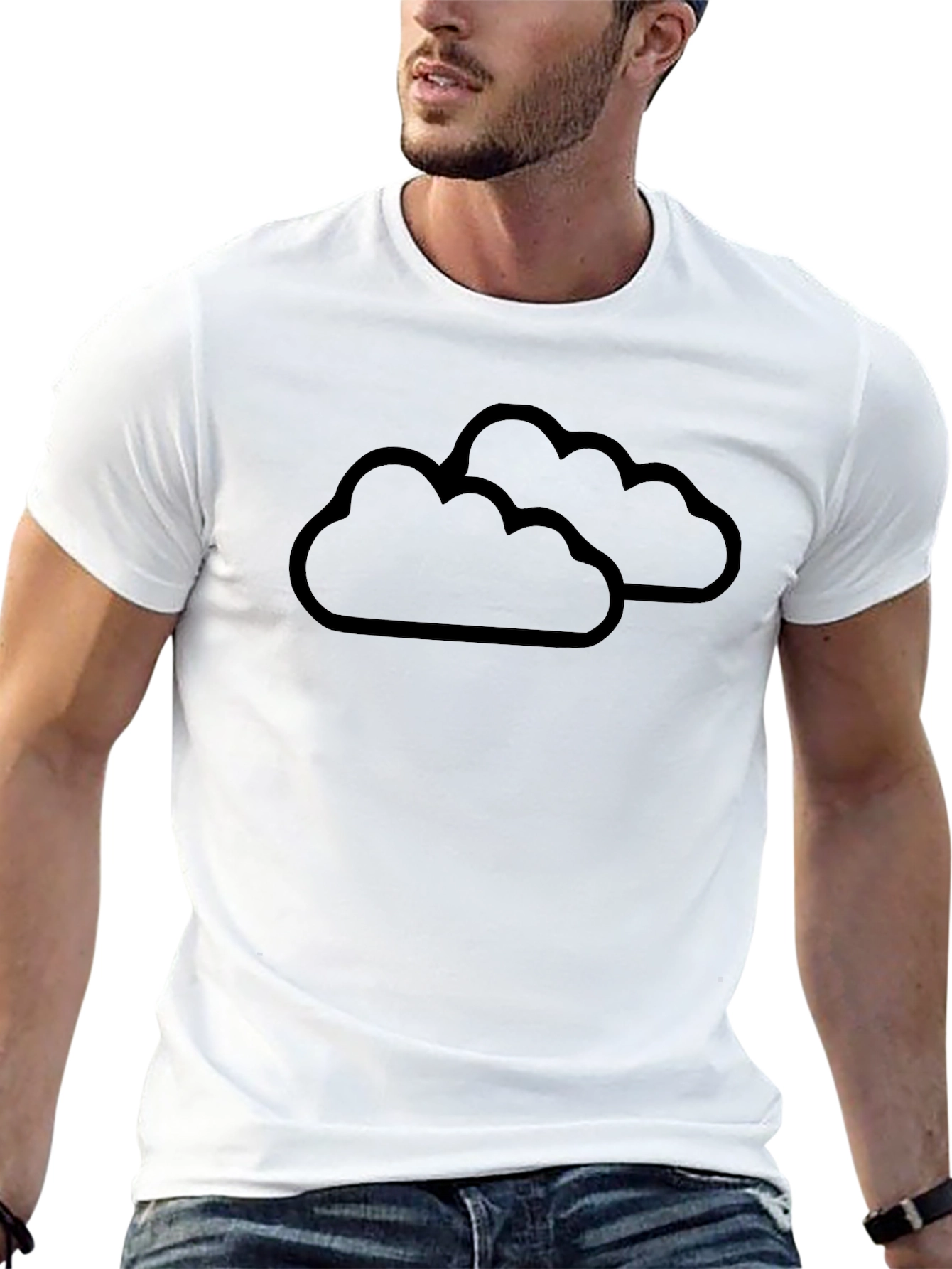 Cloud Graphic Black T-Shirt