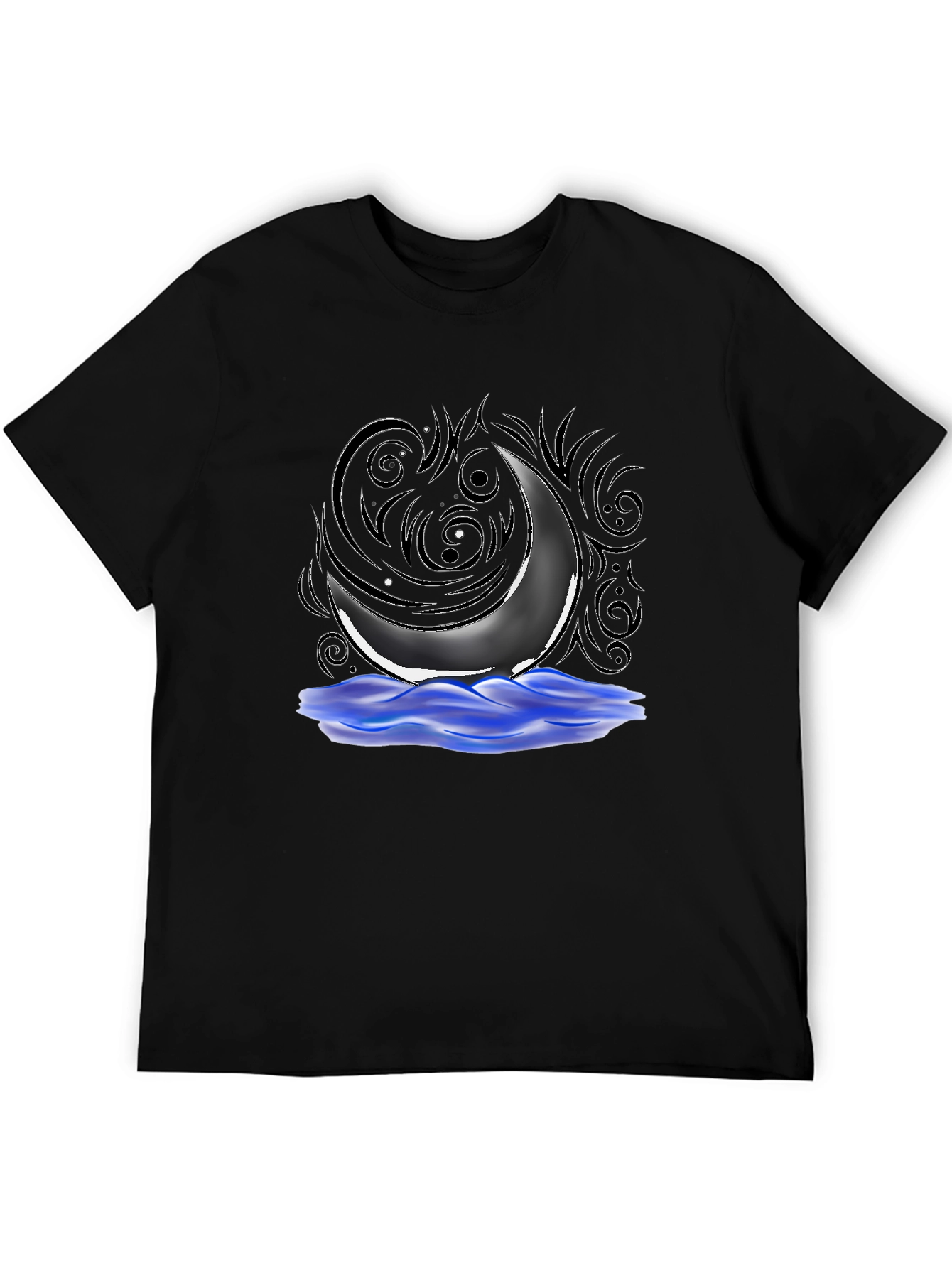 Mystic Moon Graphic Tee - Black