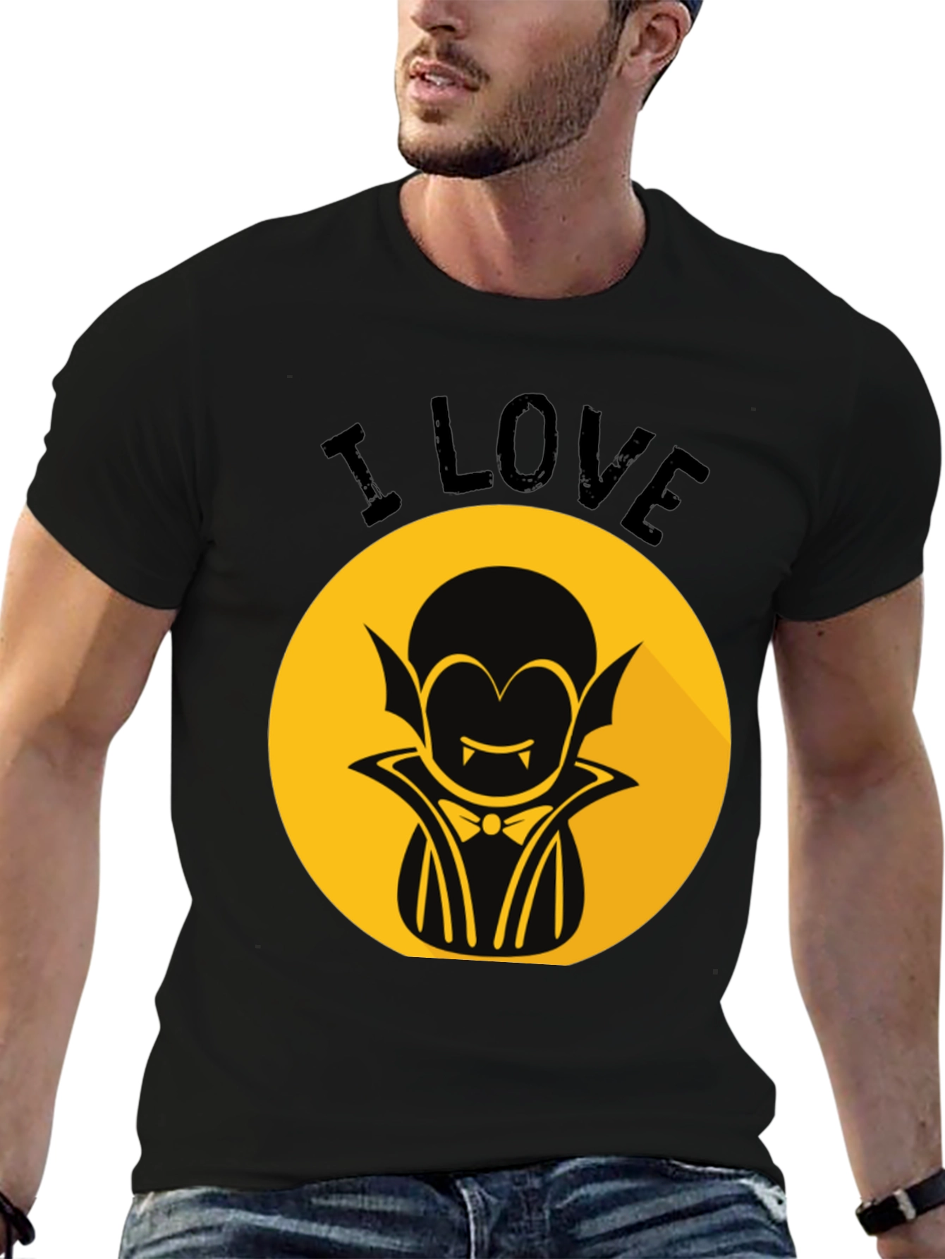 I Love Vampire Graphic T-Shirt - Halloween Style