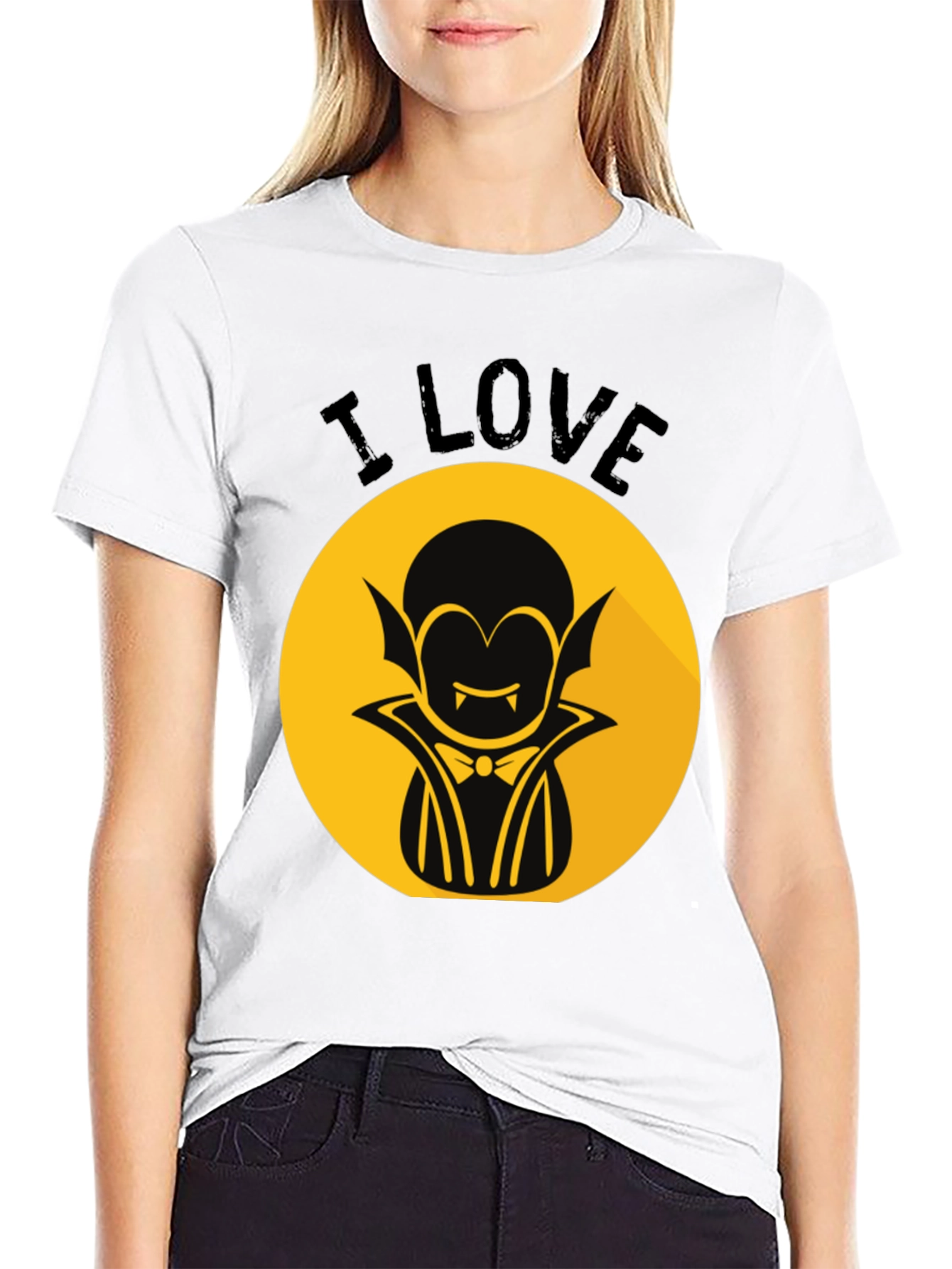 I Love Vampire Graphic T-Shirt - Halloween Style